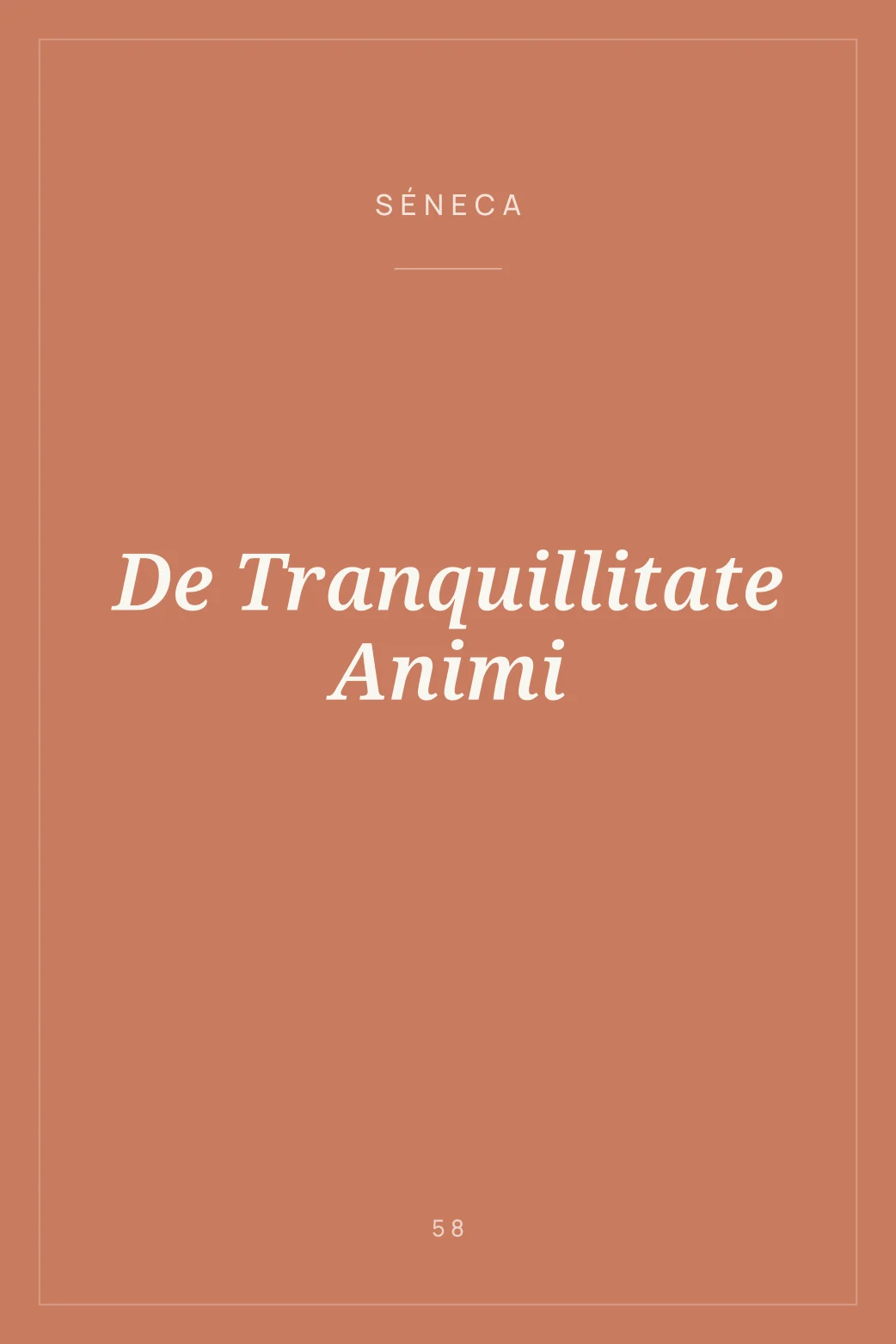 Portada de De Tranquillitate Animi