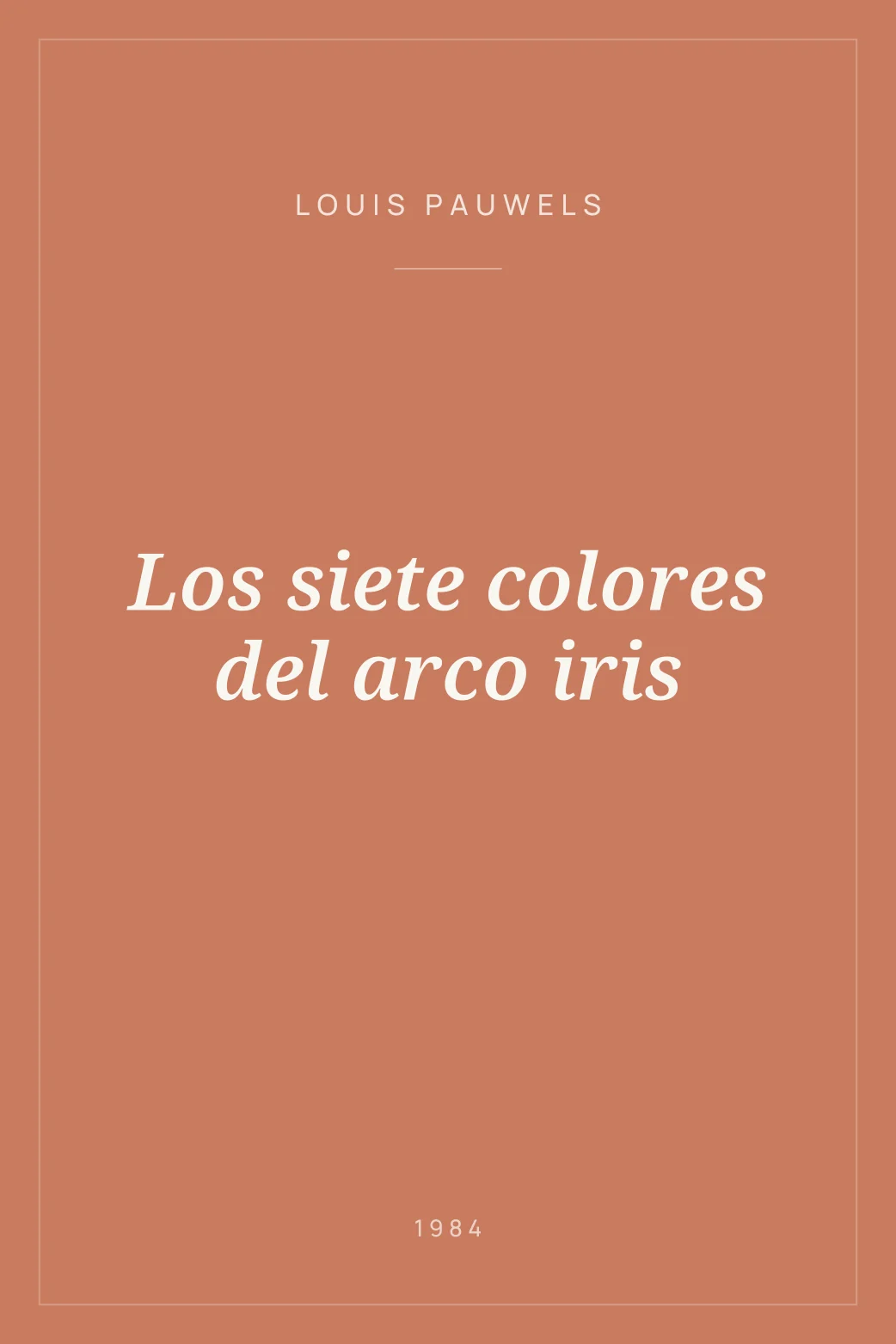 Portada de Los siete colores del arco iris