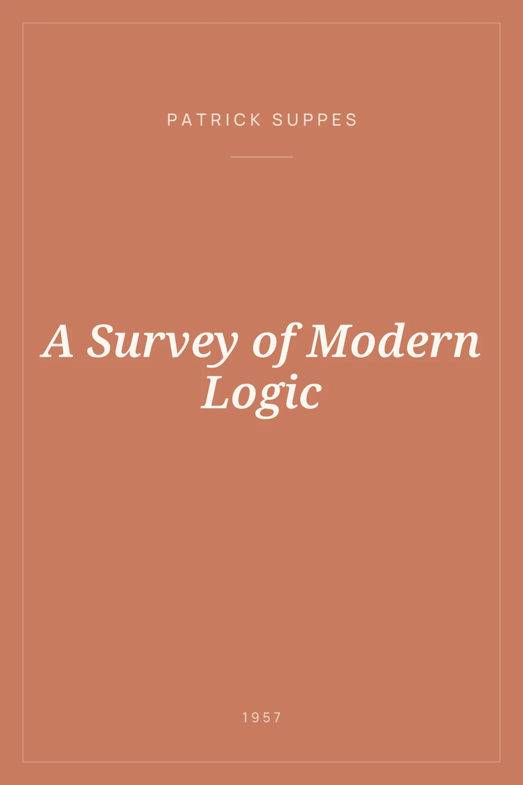 Portada de A Survey of Modern Logic