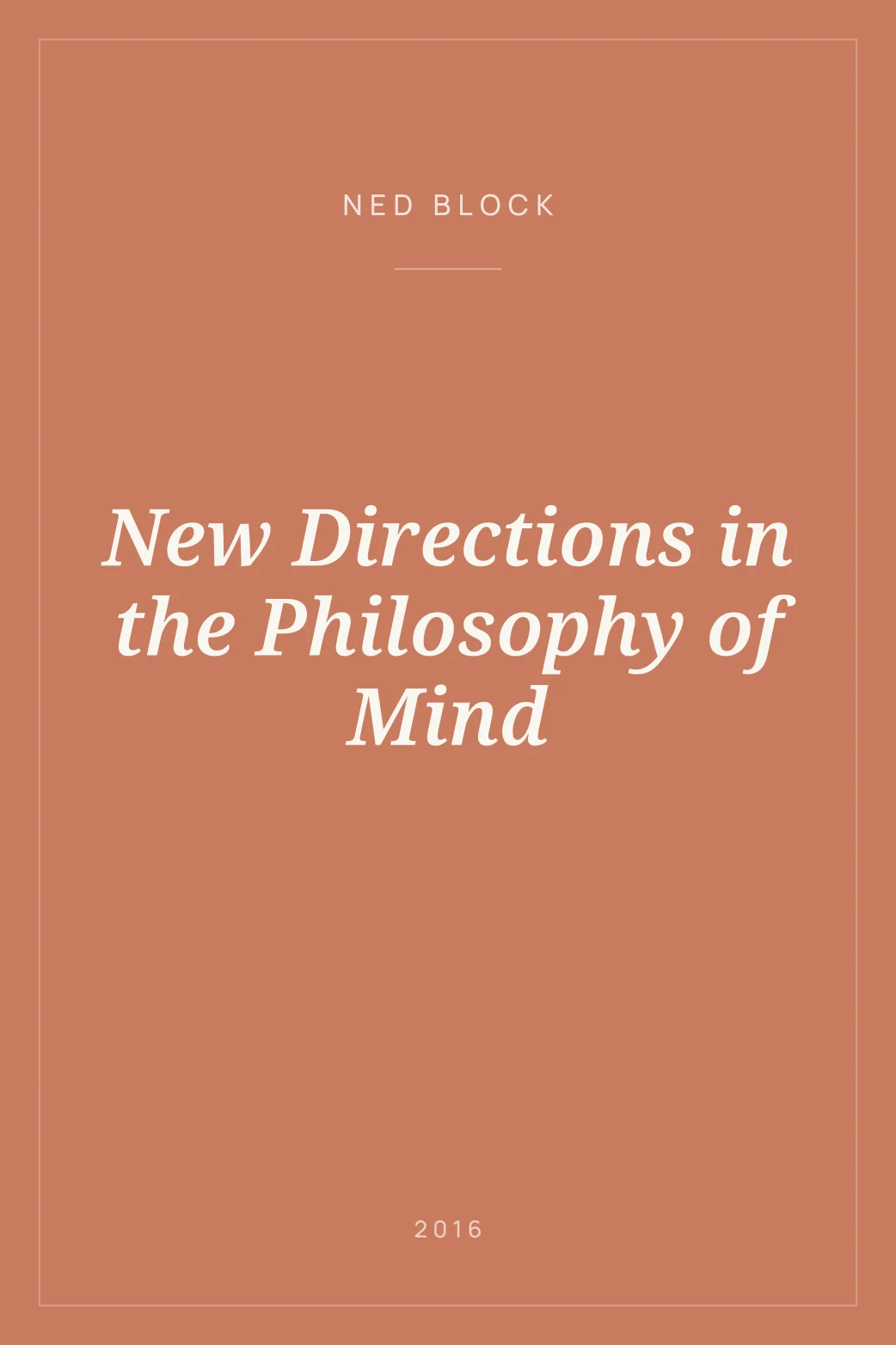 Portada de New Directions in the Philosophy of Mind