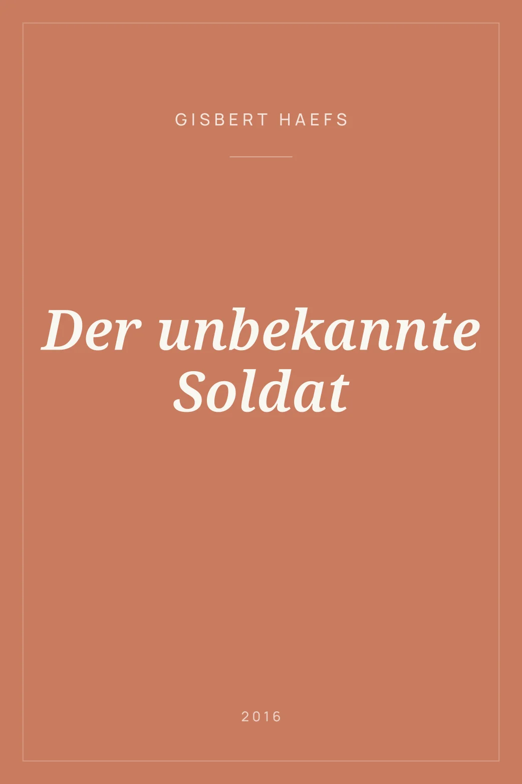 Portada de Der unbekannte Soldat