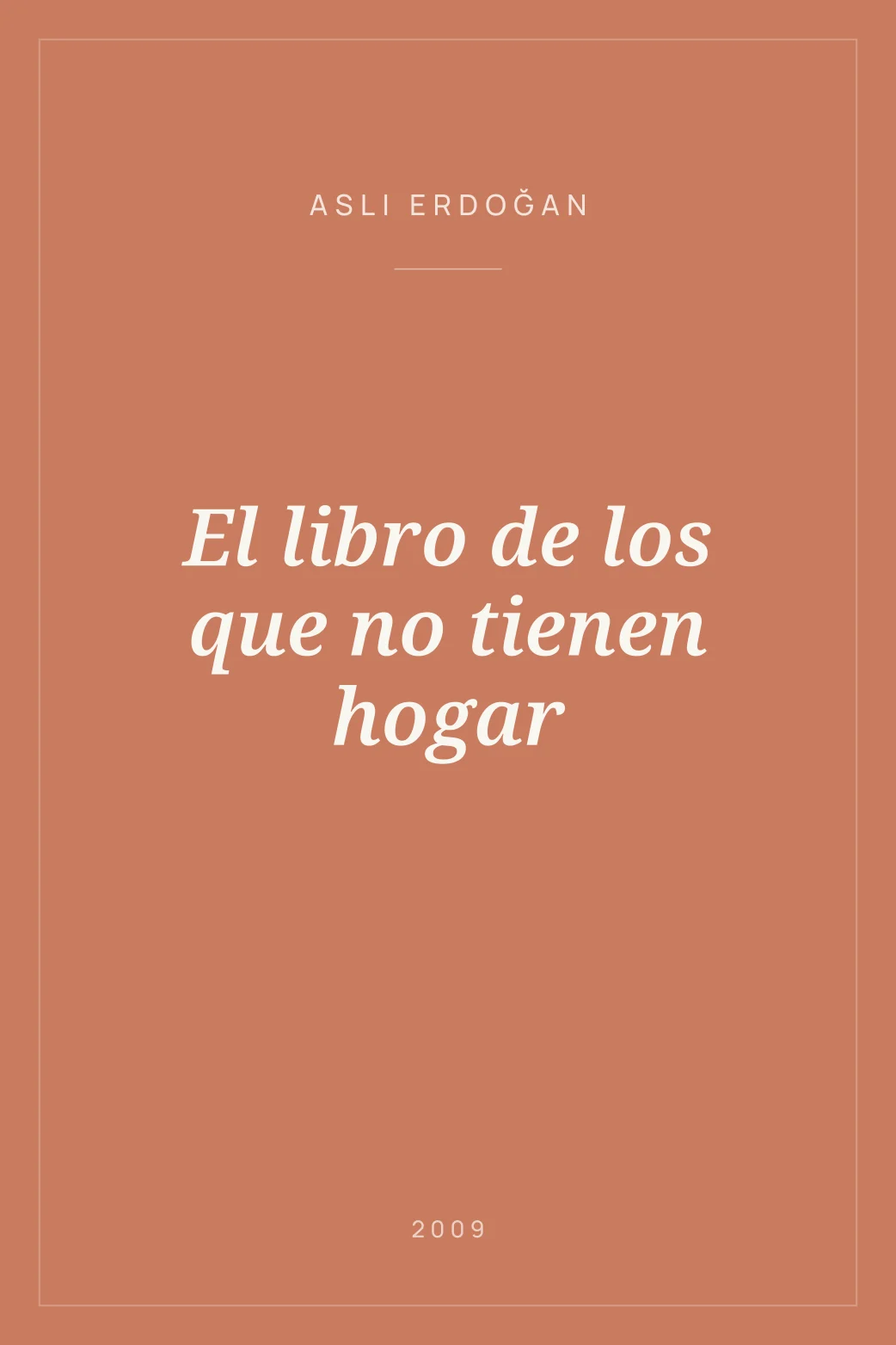 Portada de El libro de los que no tienen hogar