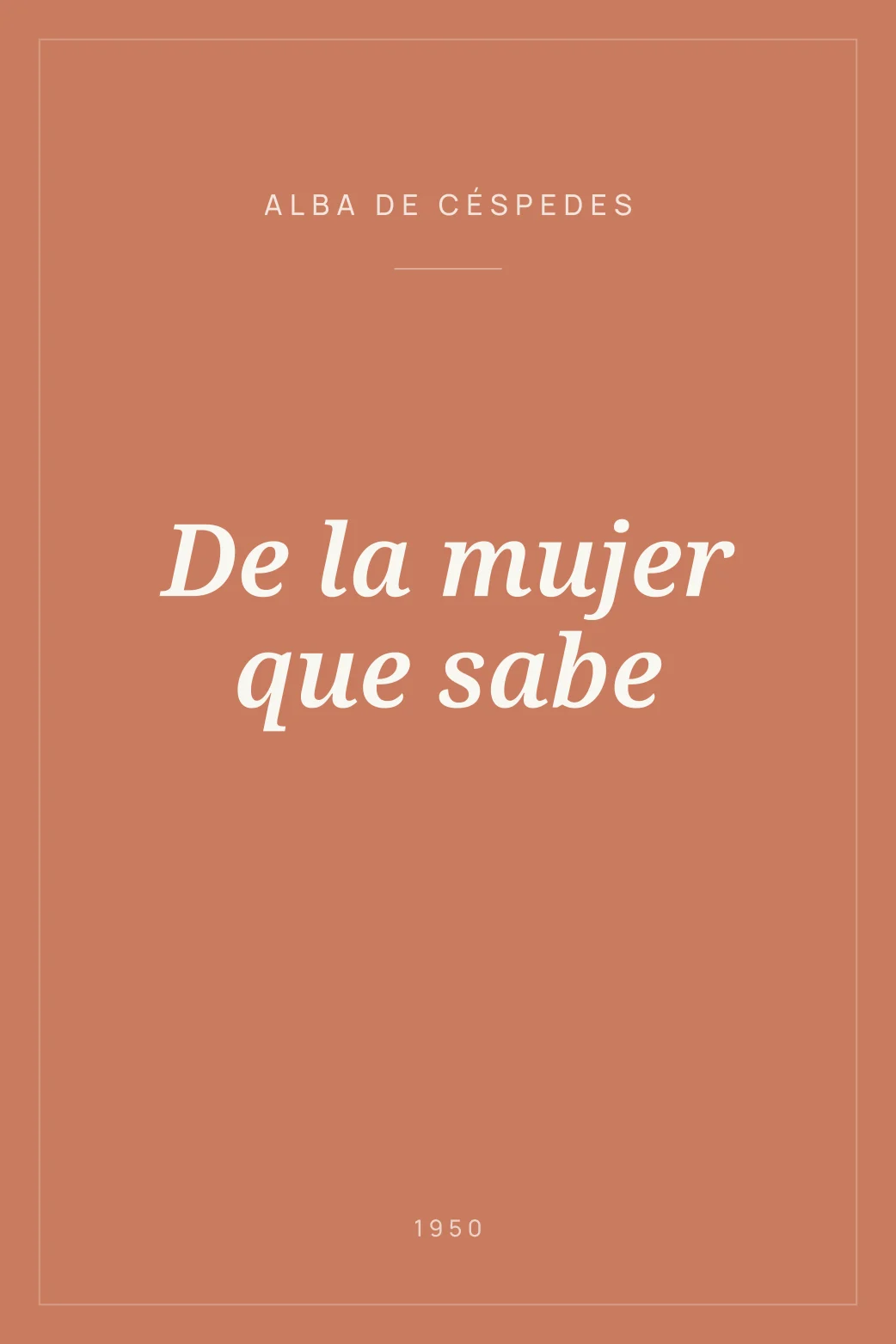 Portada de De la mujer que sabe