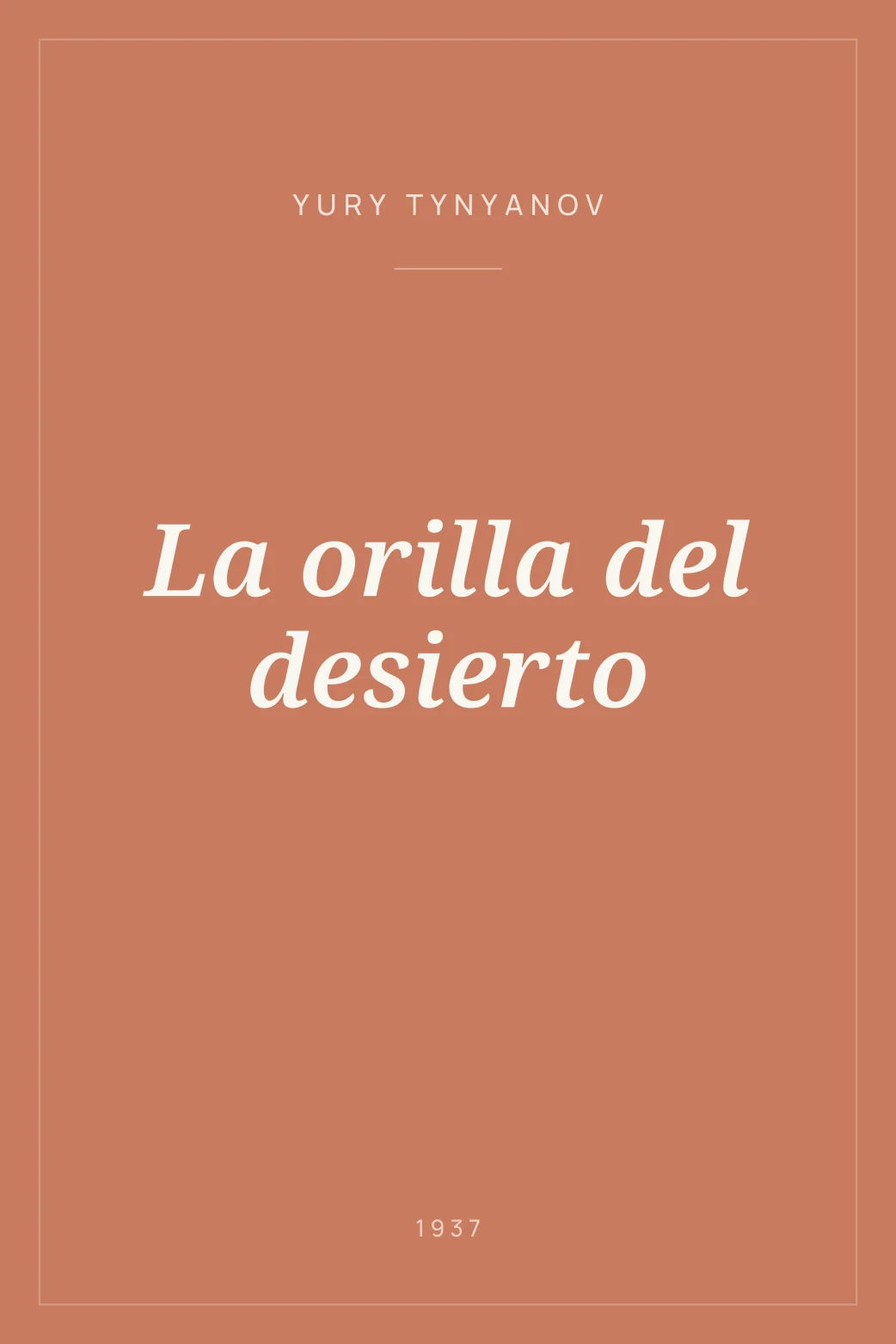 Portada de La orilla del desierto