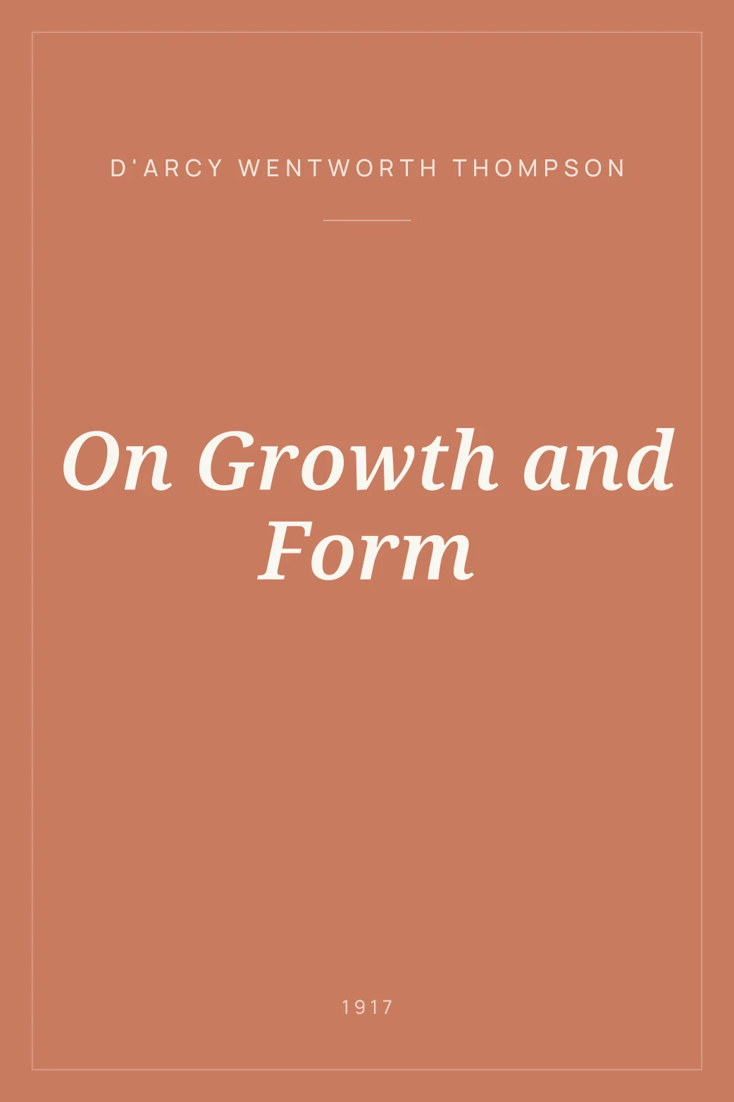 Portada de On Growth and Form