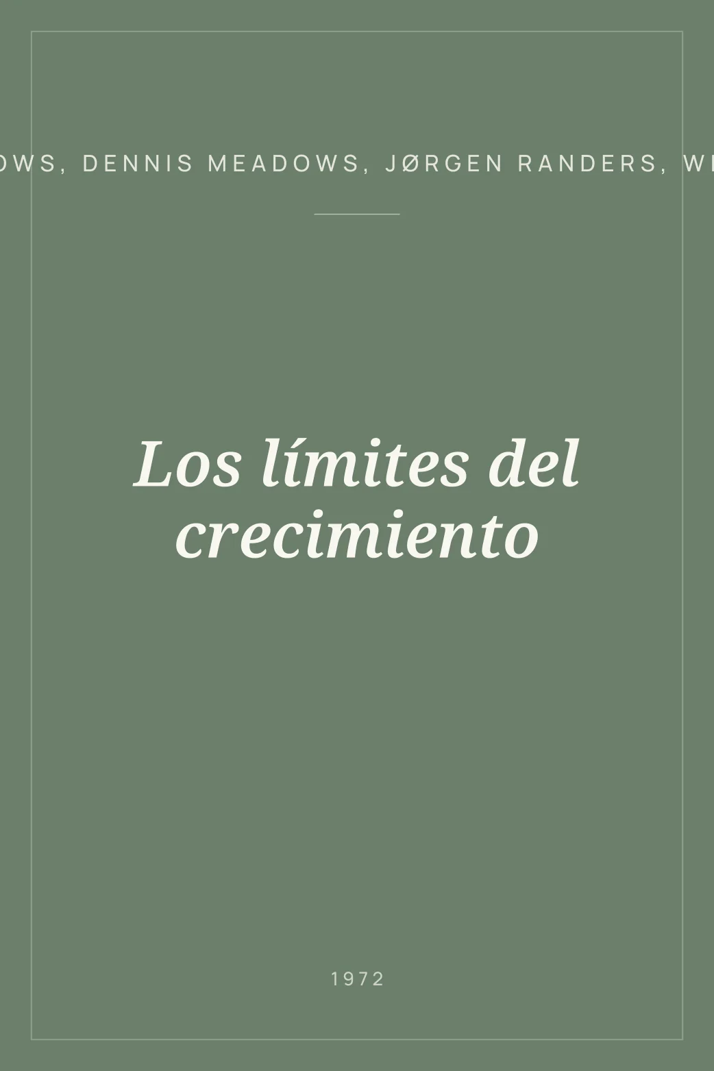 Portada de Los límites del crecimiento