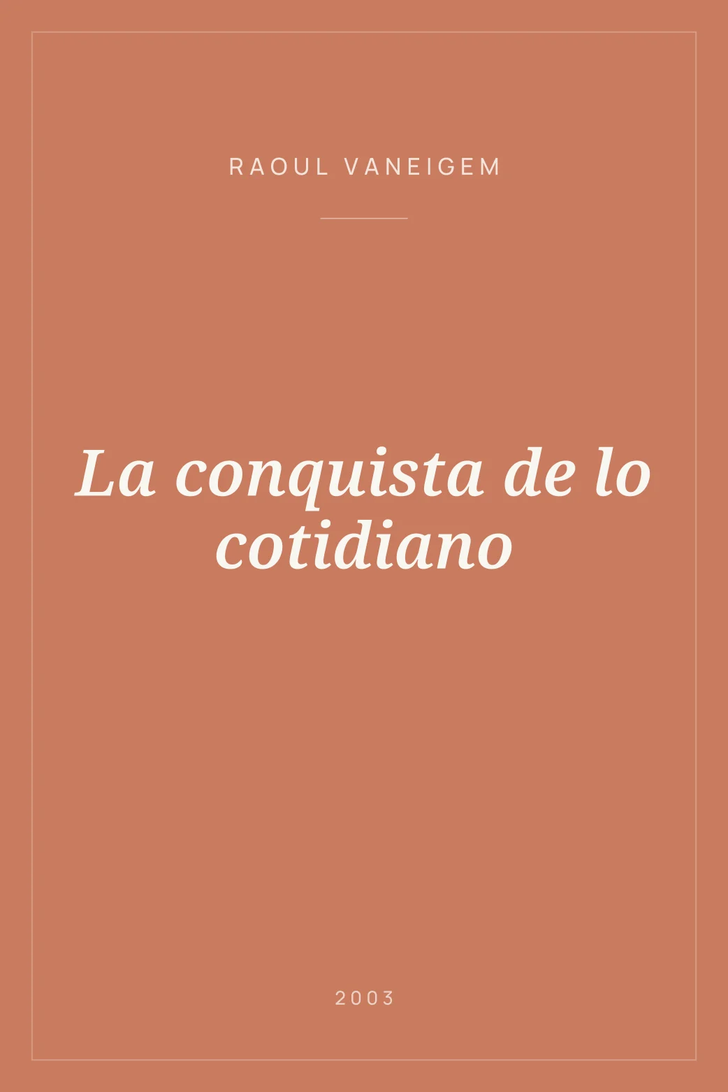 Portada de La conquista de lo cotidiano