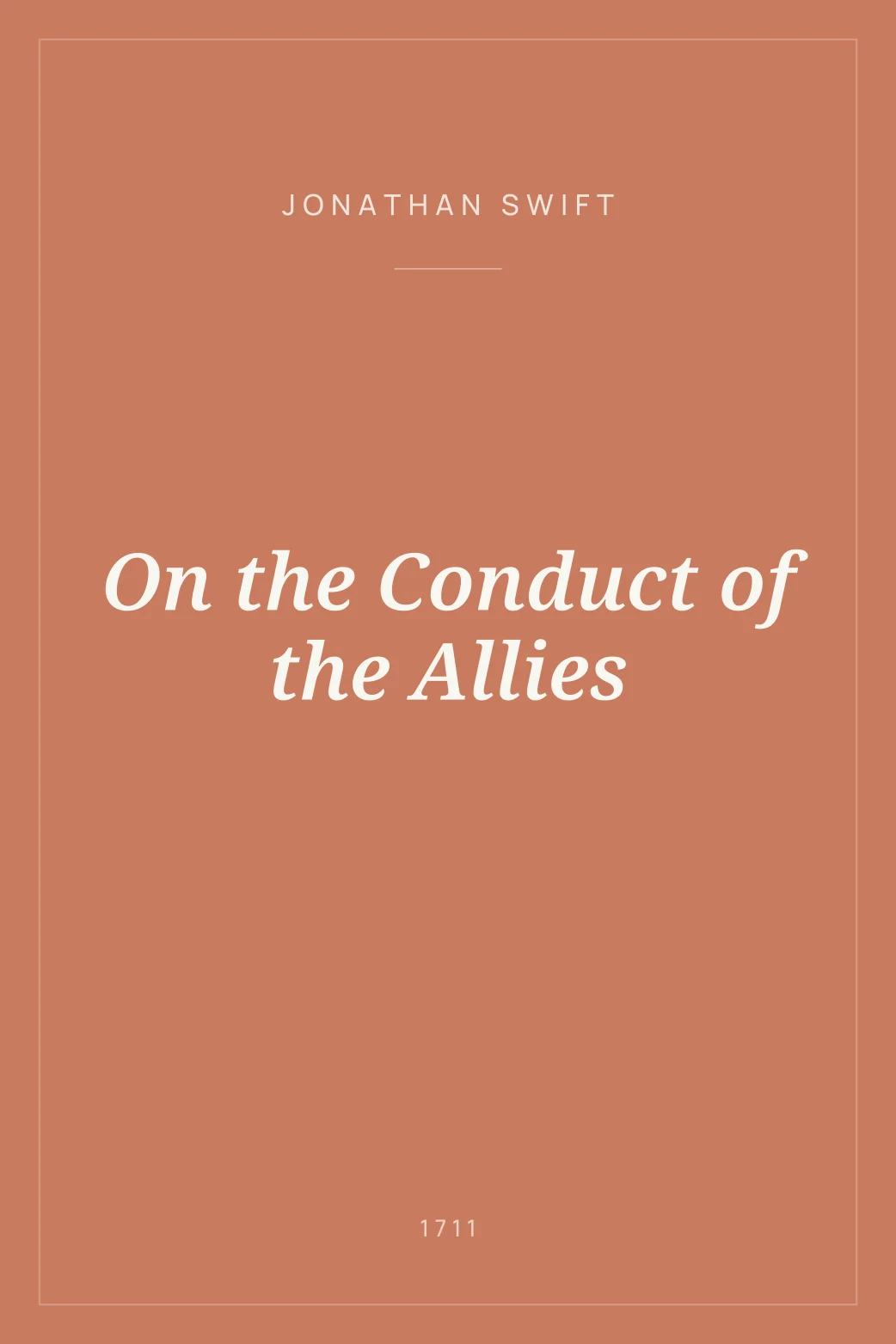 Portada de On the Conduct of the Allies