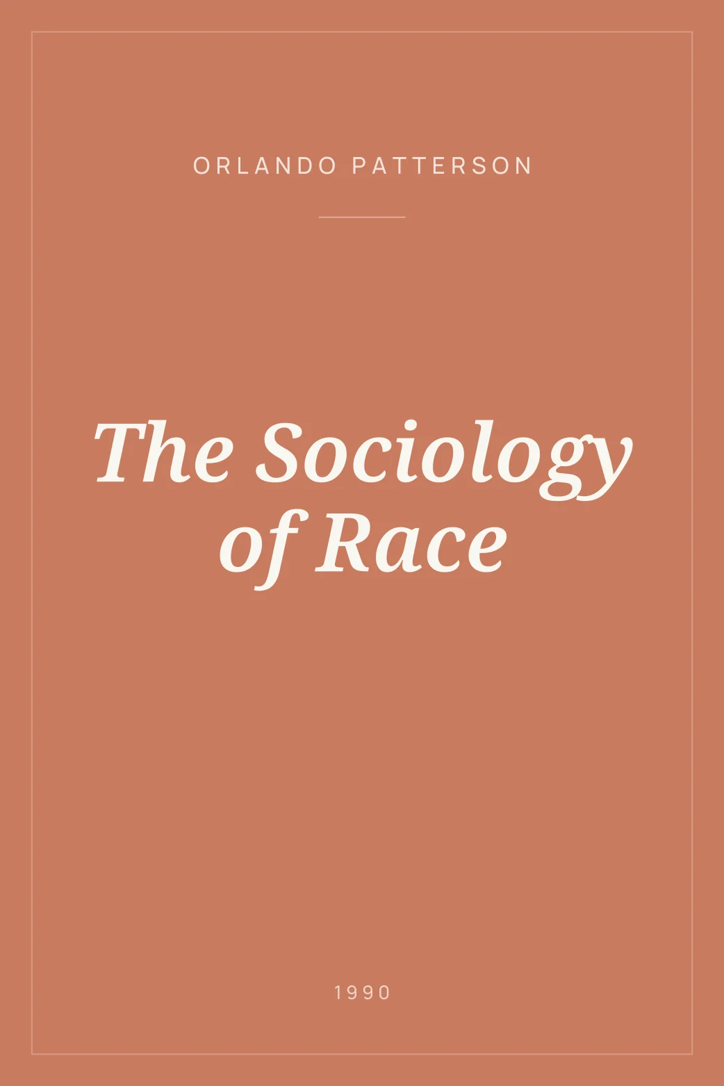 Portada de The Sociology of Race