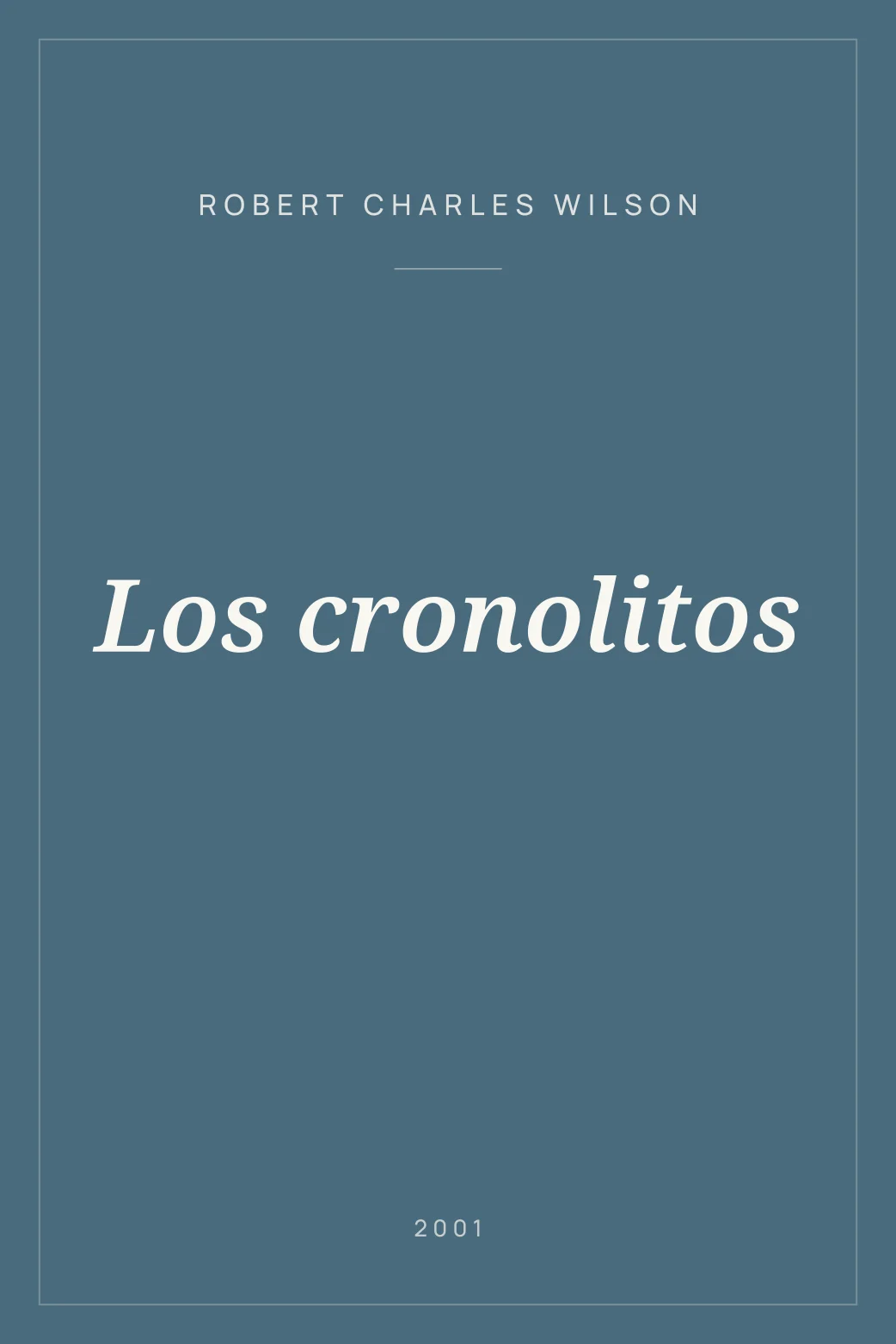 Portada de Los cronolitos