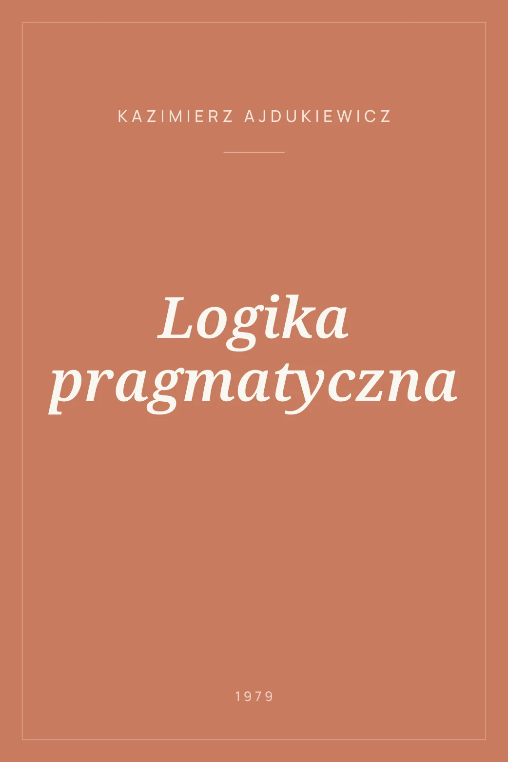 Portada de Logika pragmatyczna