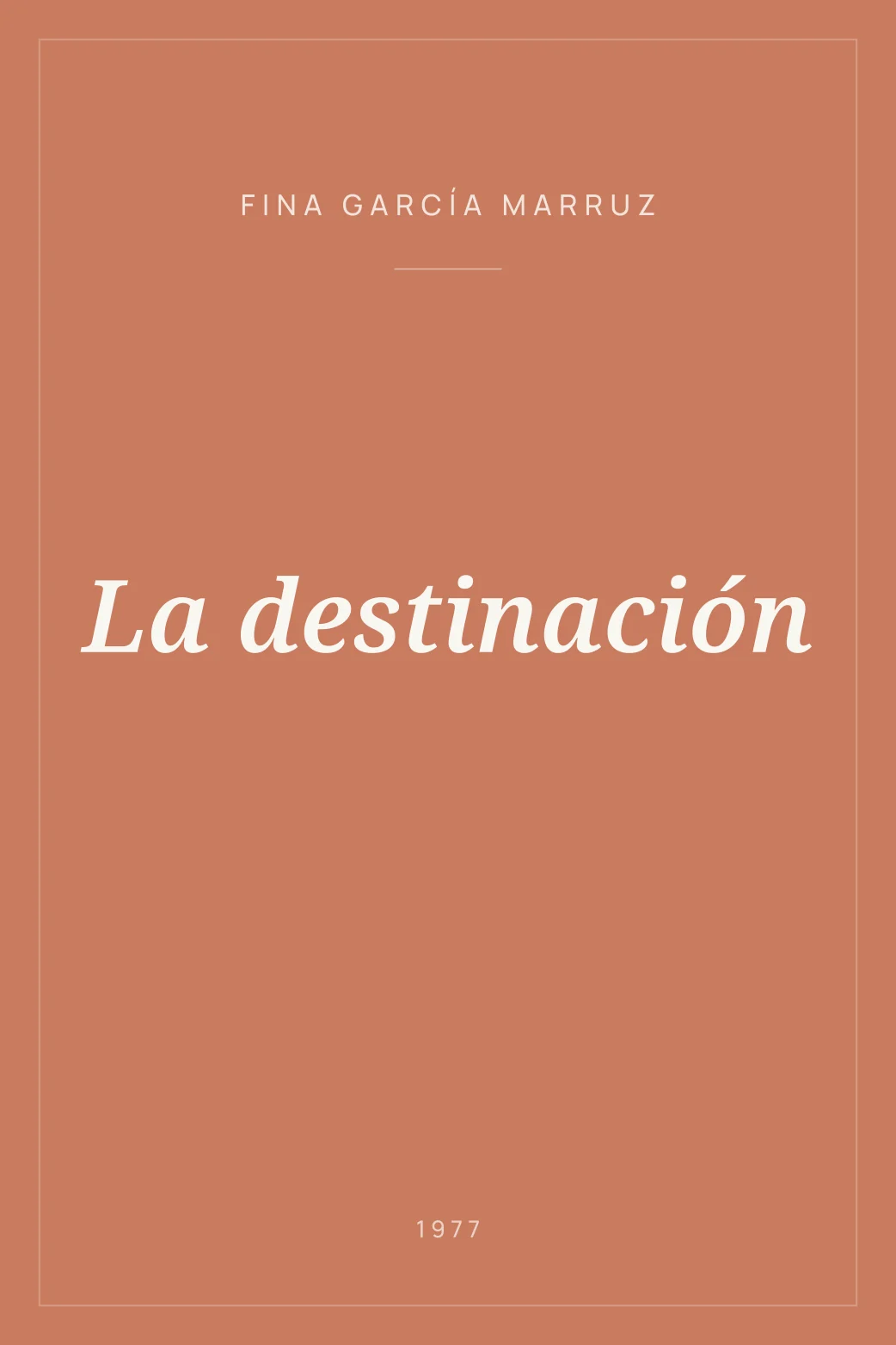 Portada de La destinación