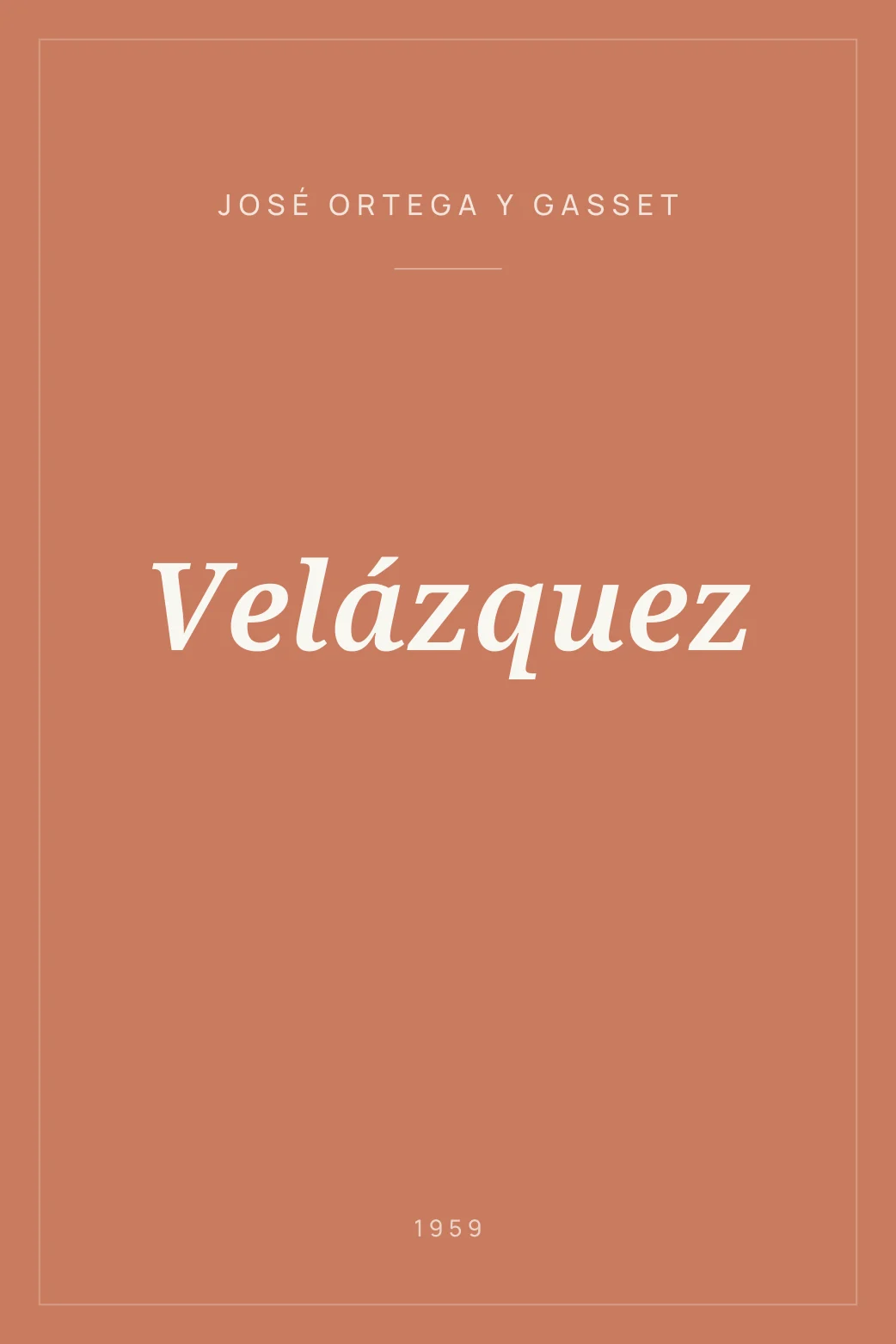 Portada de Velázquez
