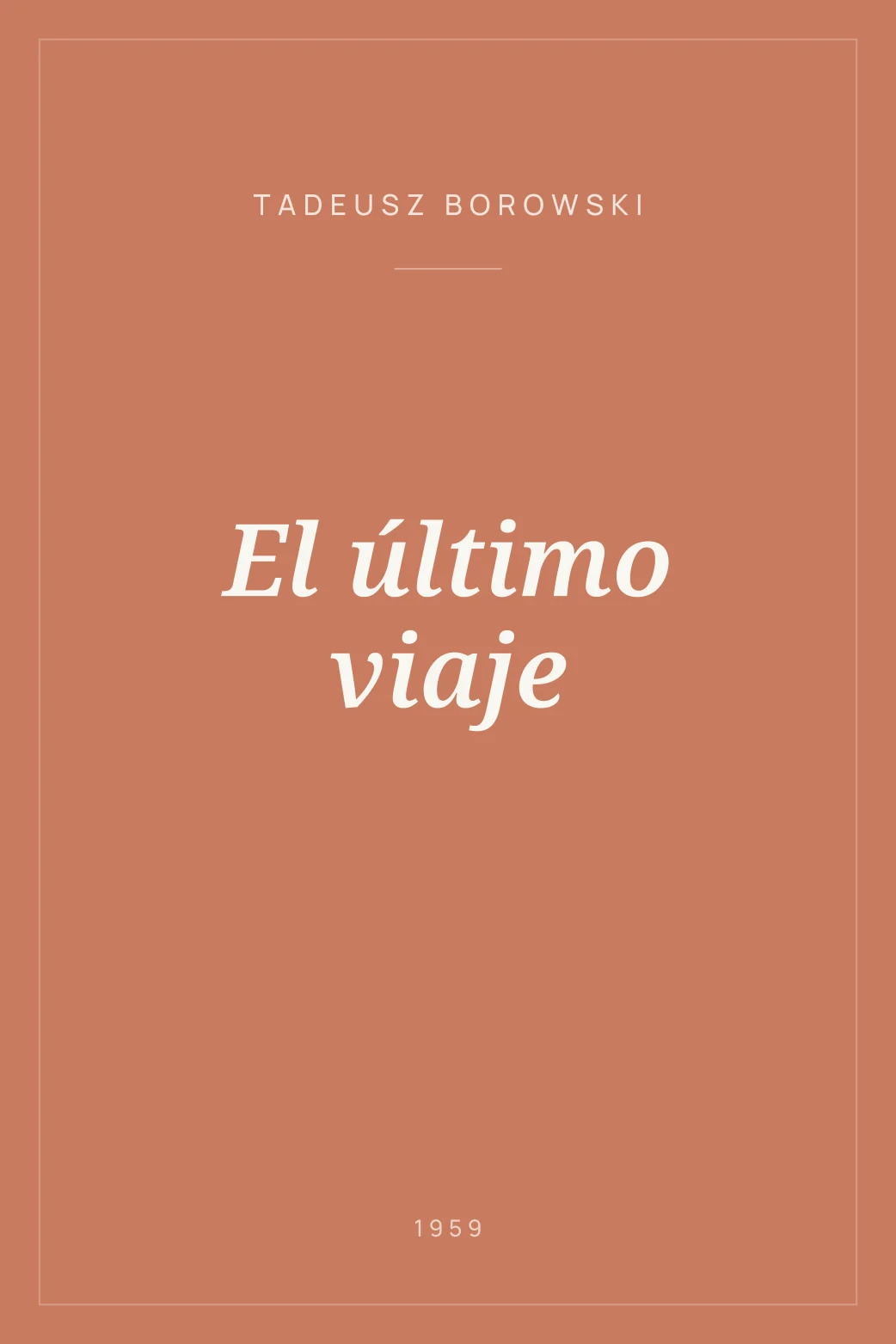 Portada de El último viaje