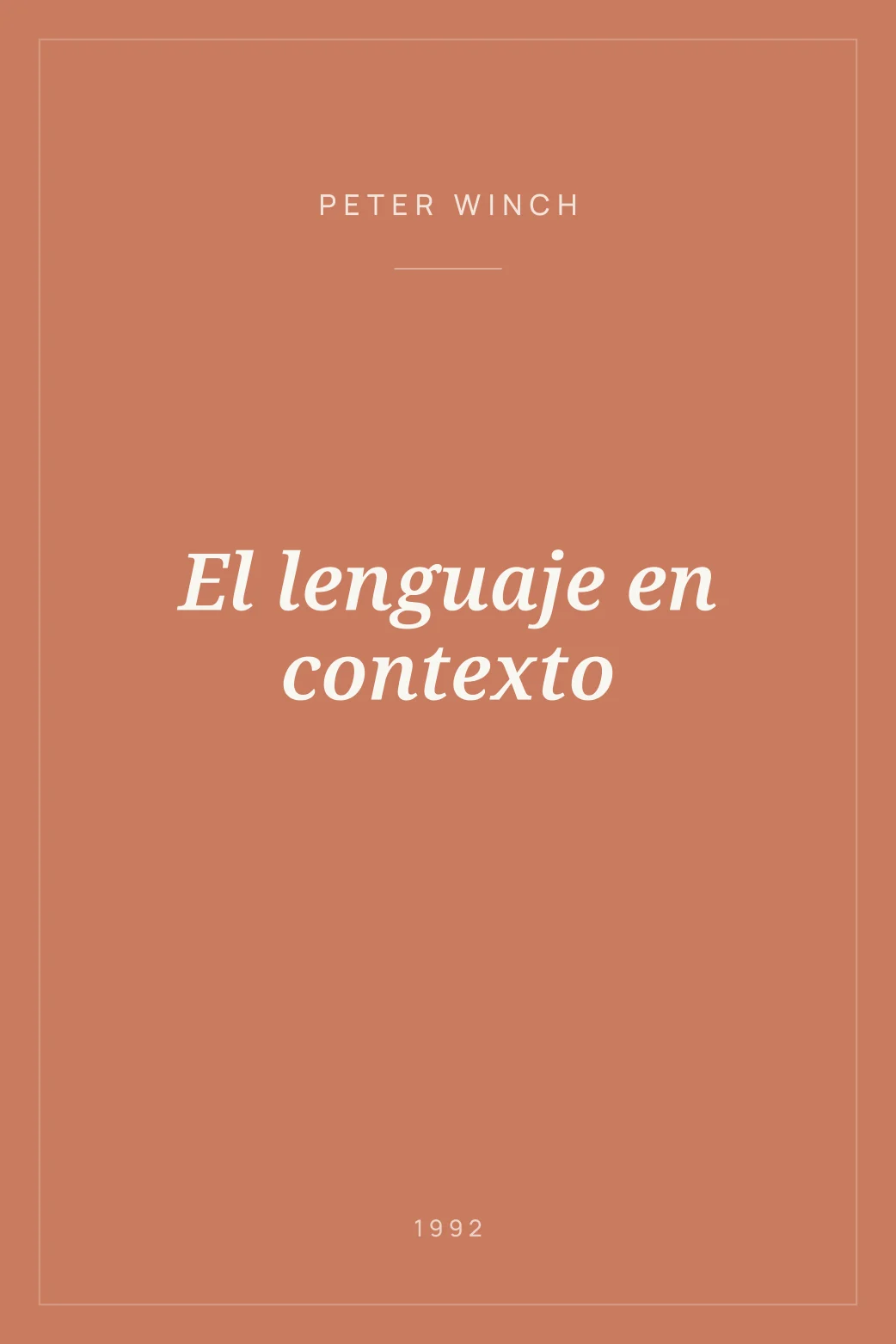Portada de El lenguaje en contexto