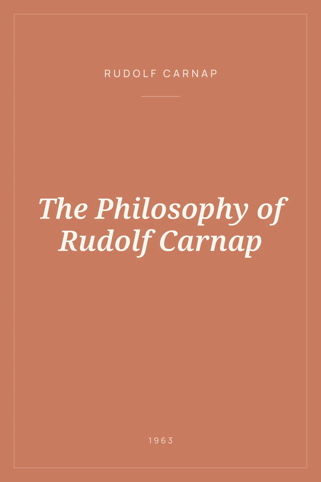 Portada de The Philosophy of Rudolf Carnap