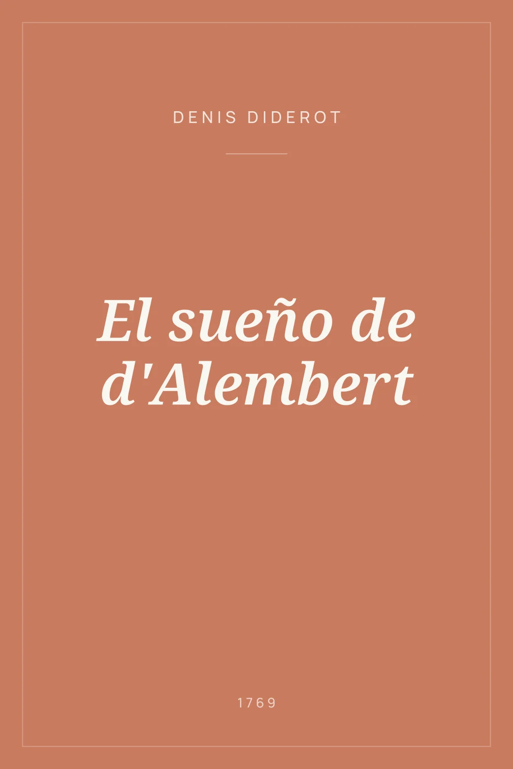 Portada de El sueño de d'Alembert