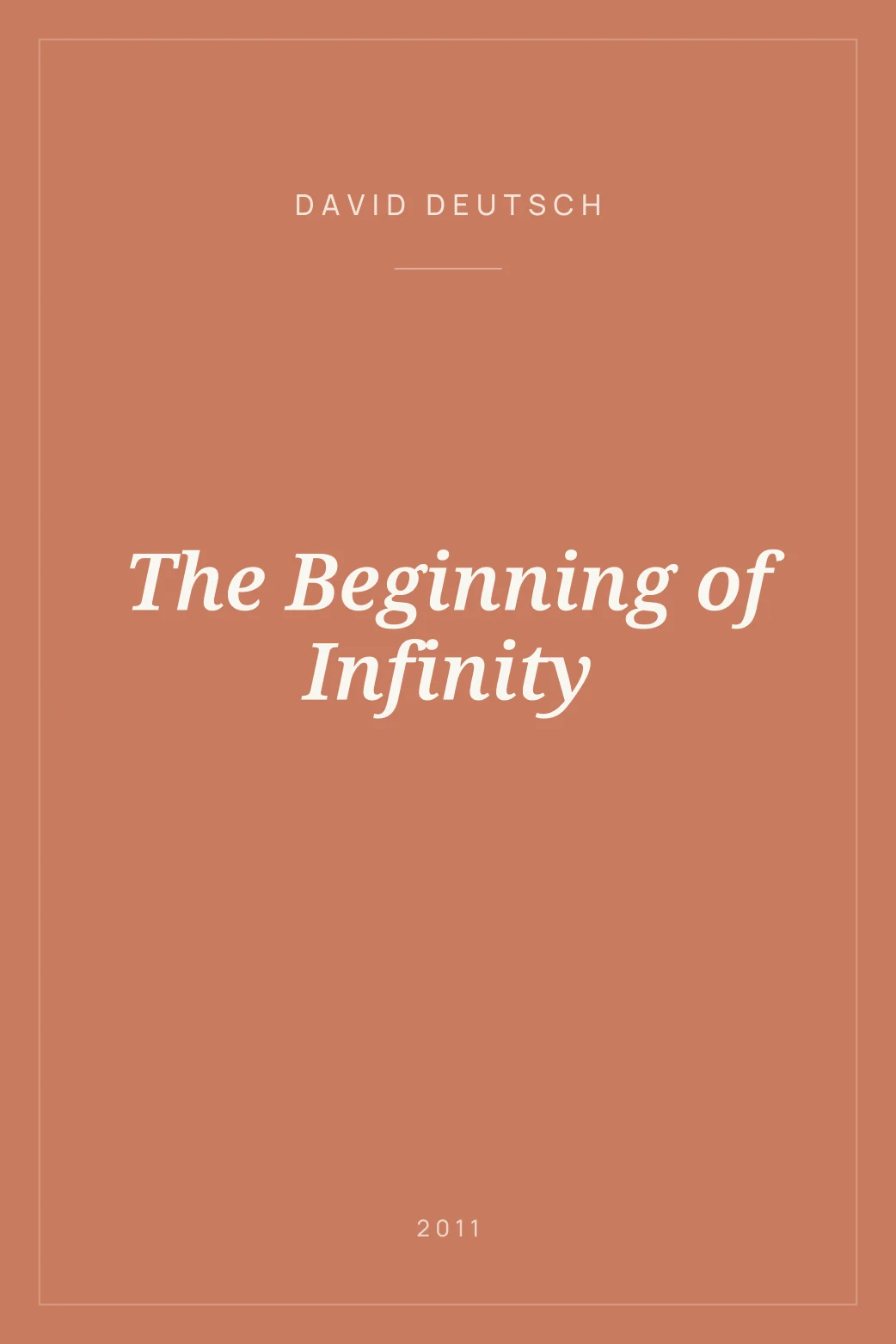 Portada de The Beginning of Infinity