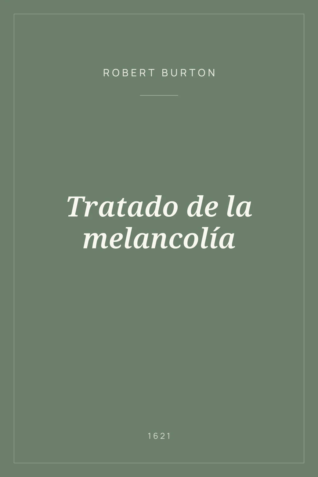 Portada de Tratado de la melancolía