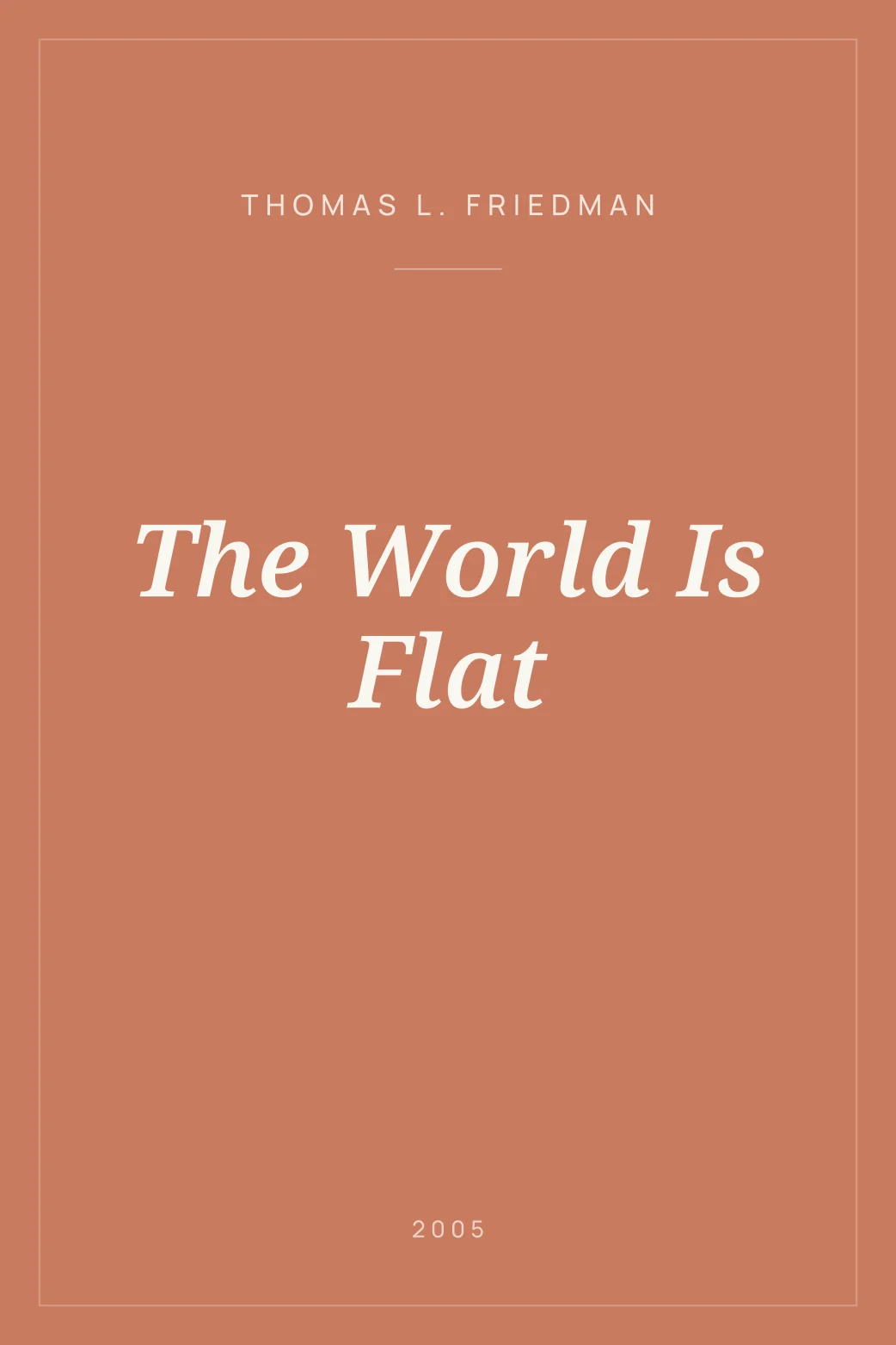 Portada de The World Is Flat