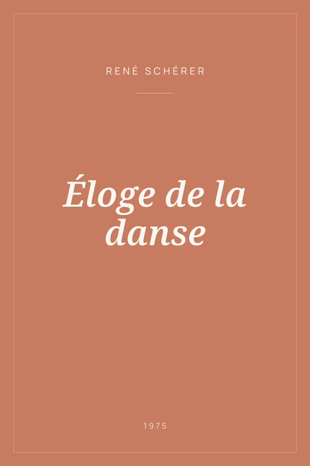 Portada de Éloge de la danse