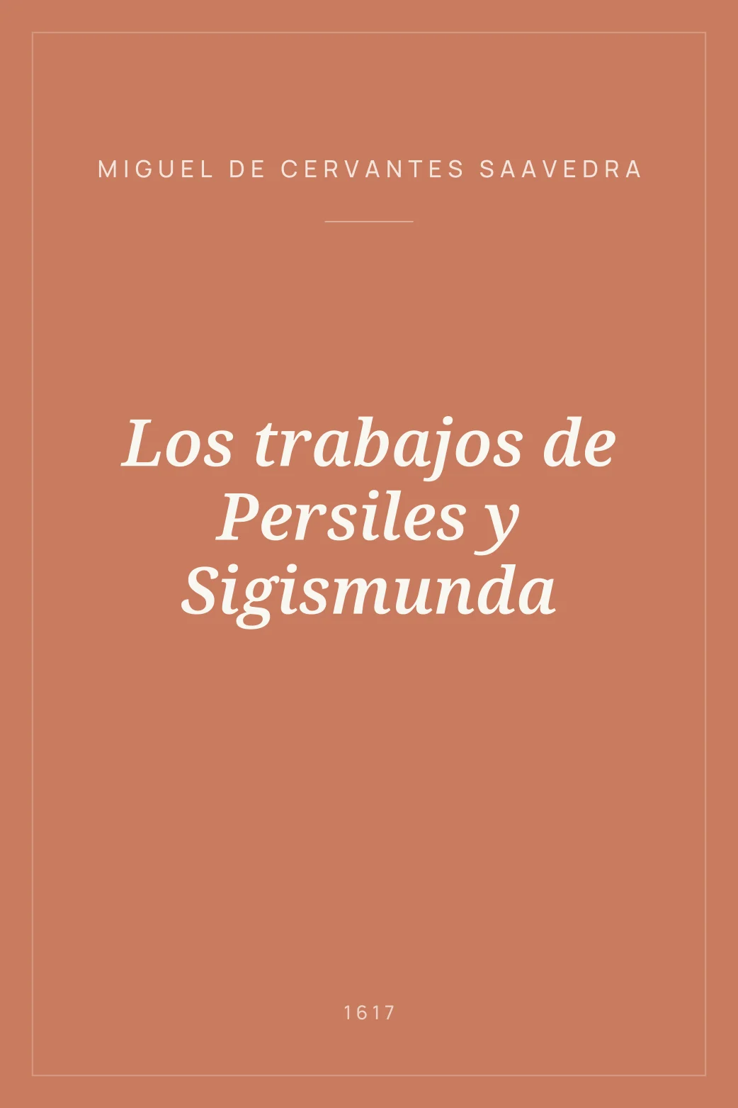 Portada de Los trabajos de Persiles y Sigismunda