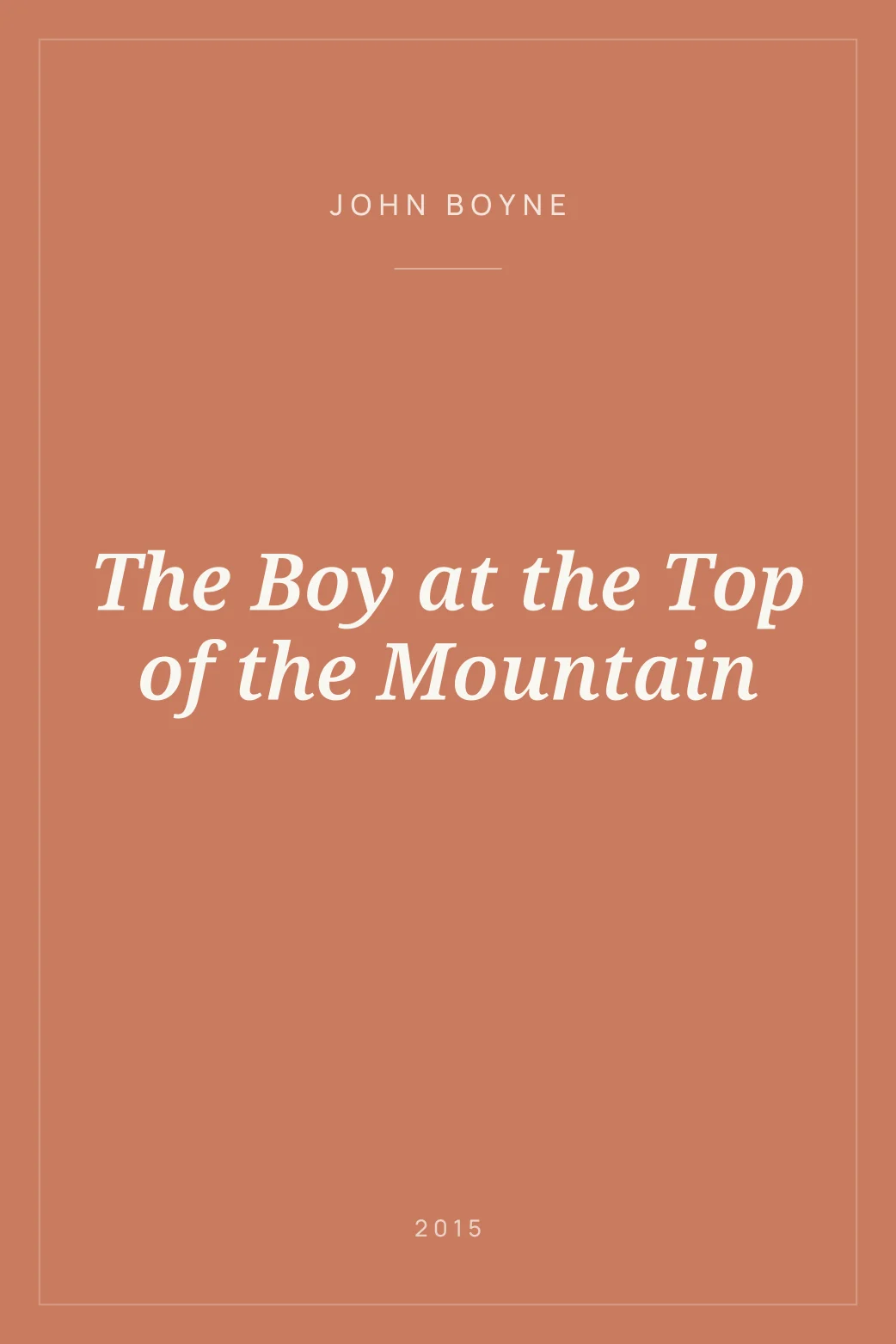 Portada de The Boy at the Top of the Mountain
