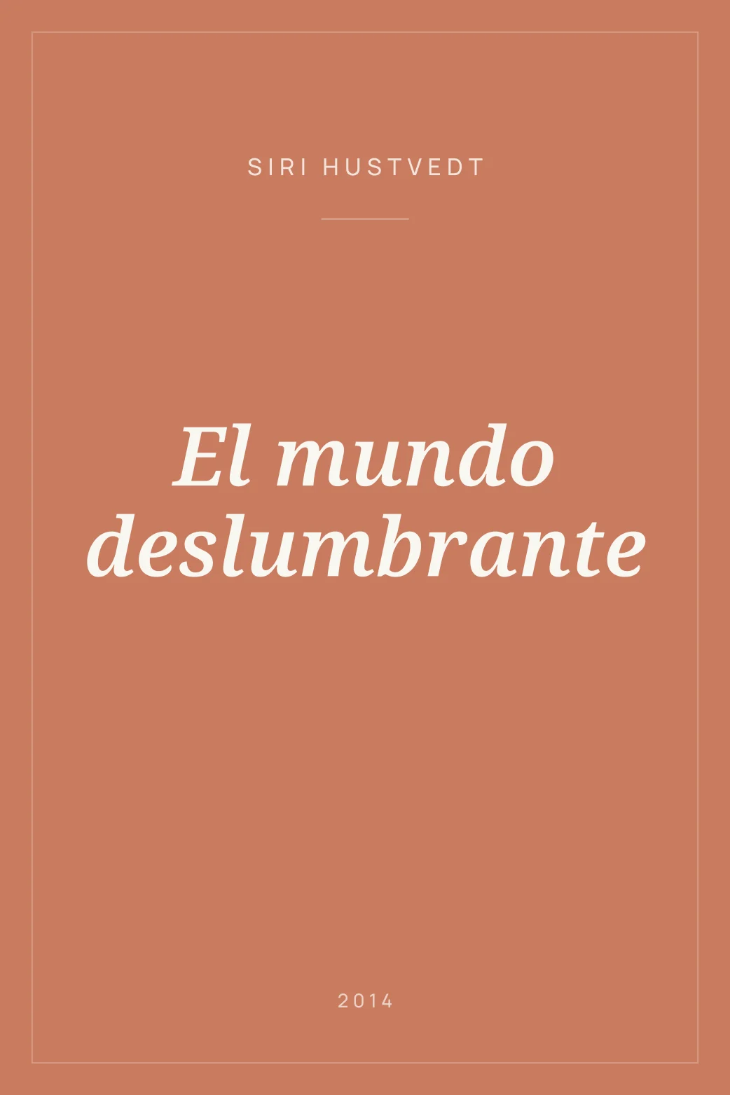 Portada de El mundo deslumbrante