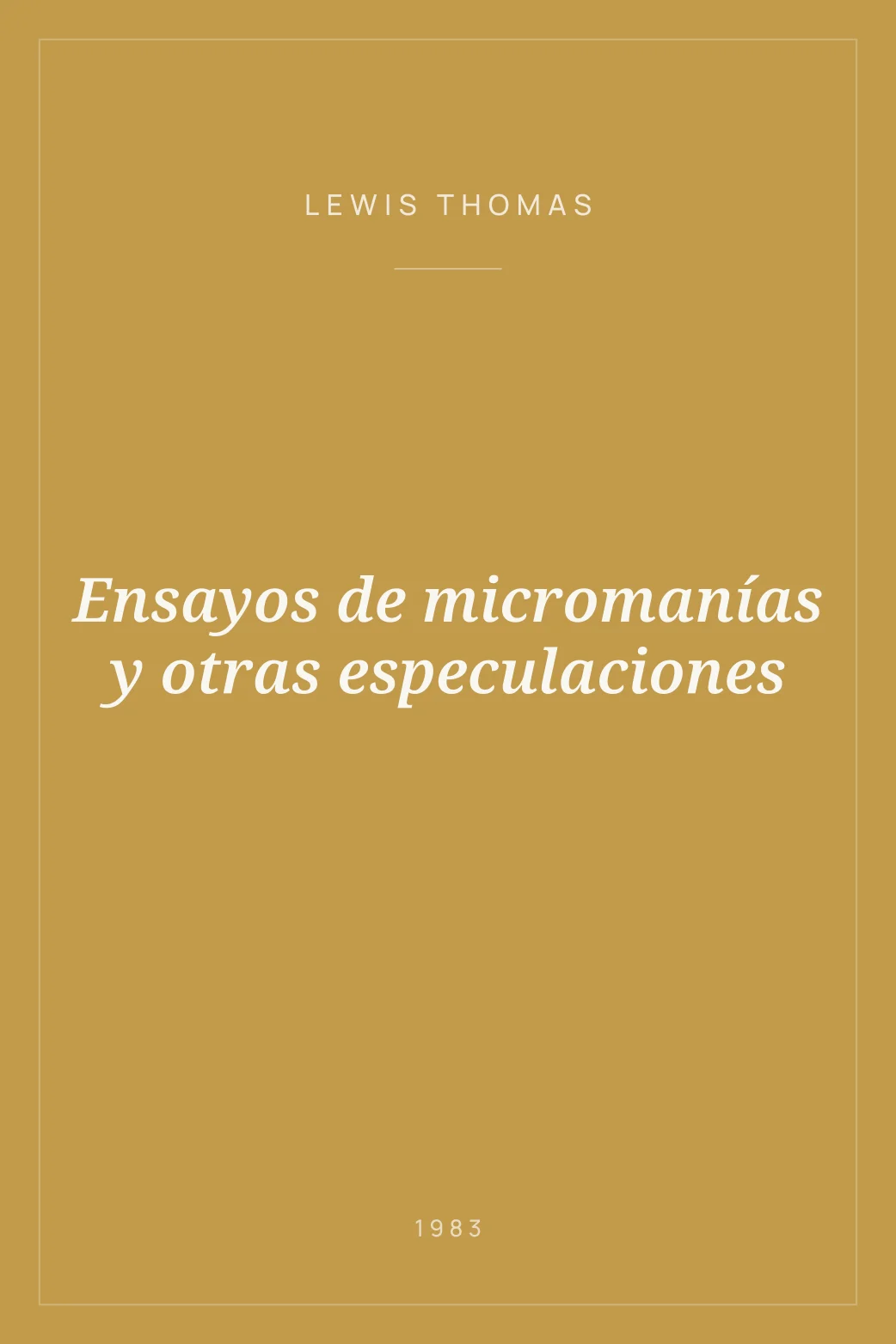 Portada de Ensayos de micromanías y otras especulaciones