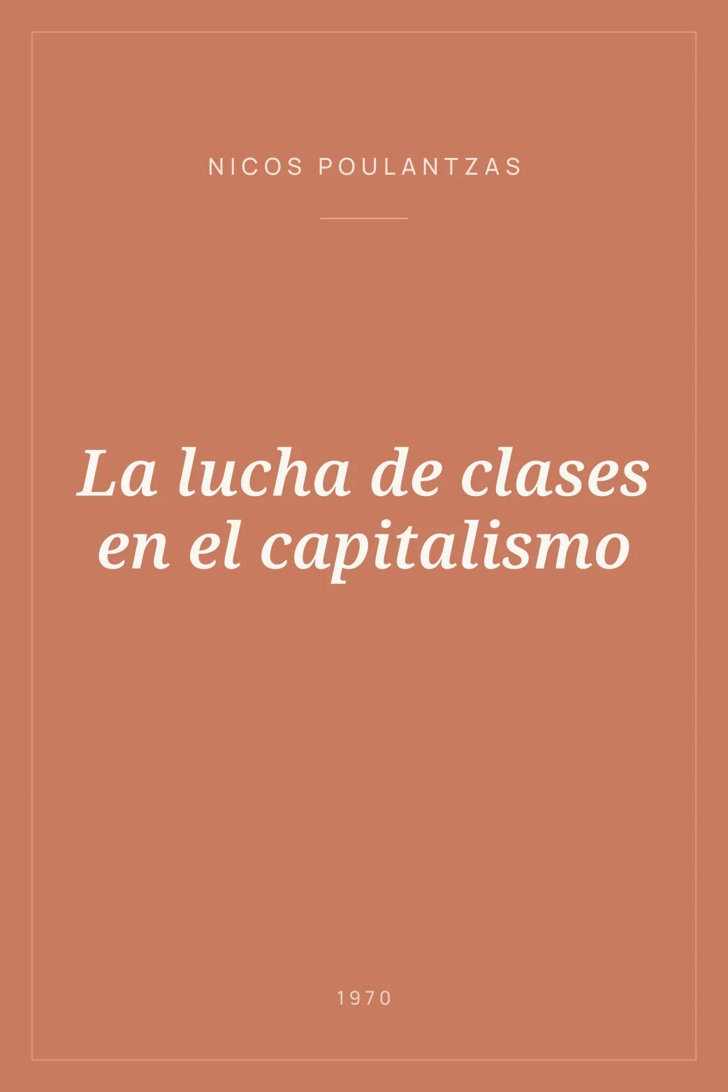 Portada de La lucha de clases en el capitalismo