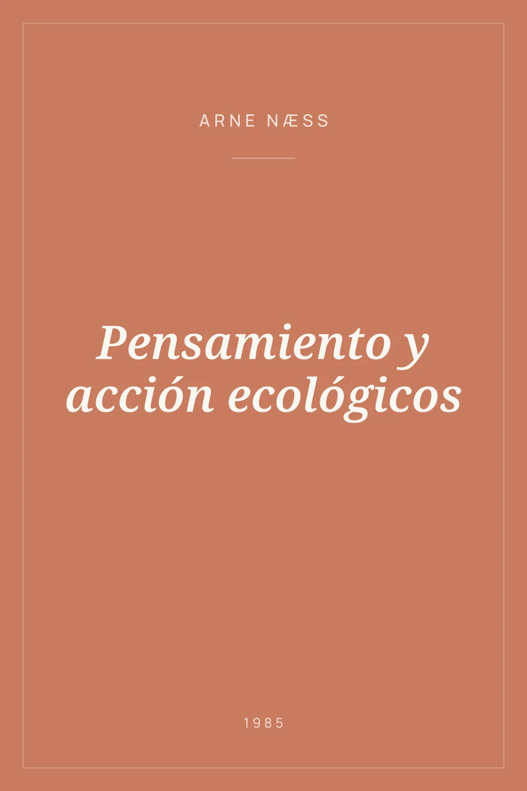 Portada de Pensamiento y acción ecológicos