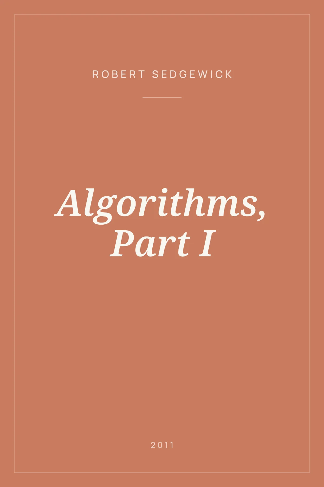 Portada de Algorithms, Part I