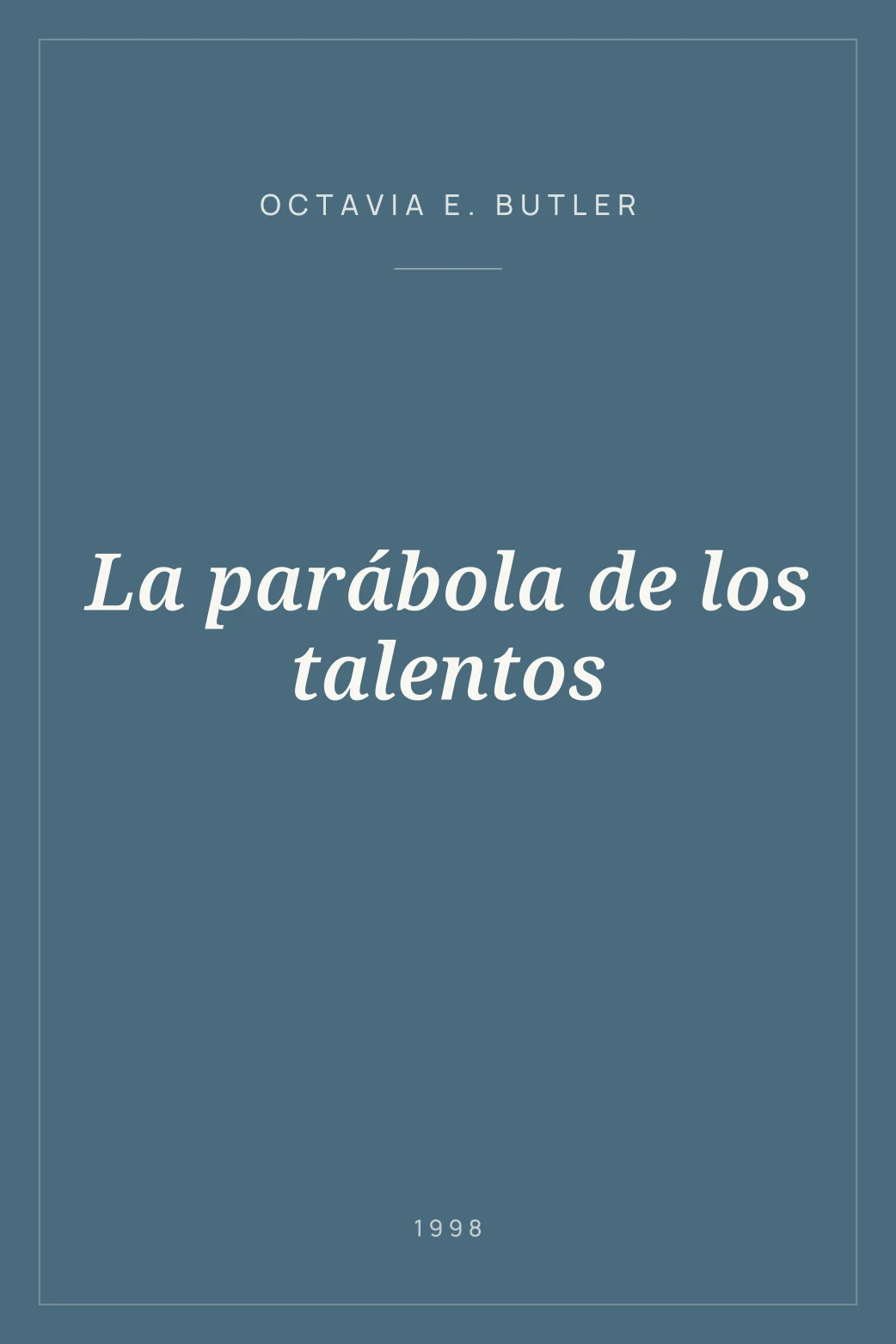 Portada de La parábola de los talentos