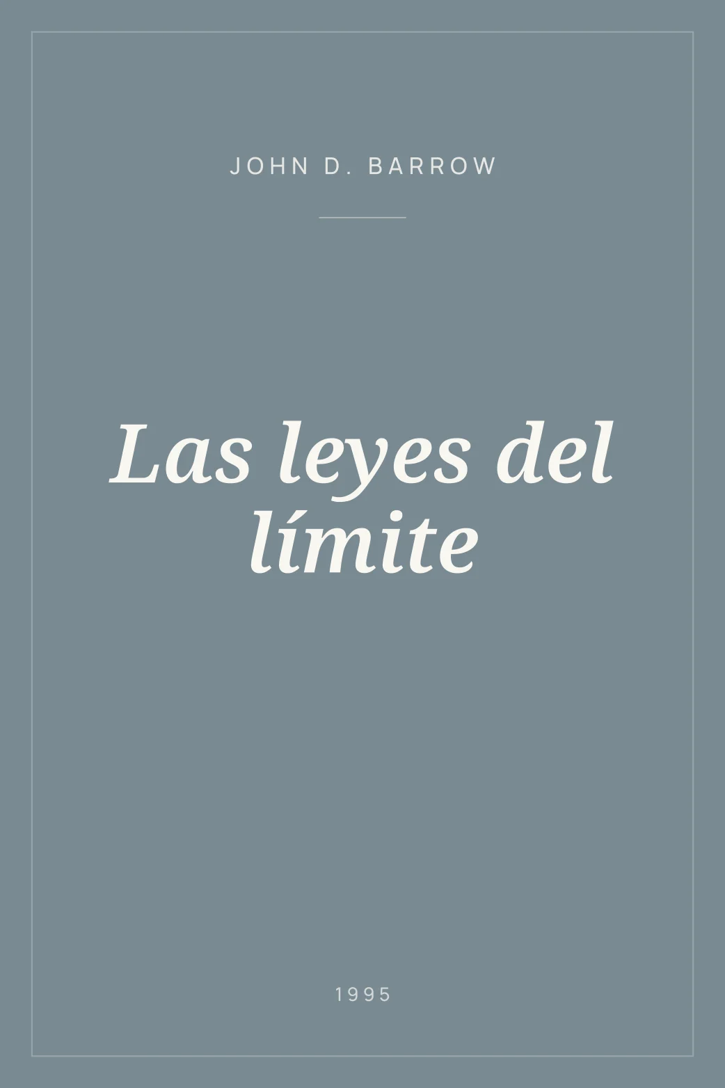 Portada de Las leyes del límite
