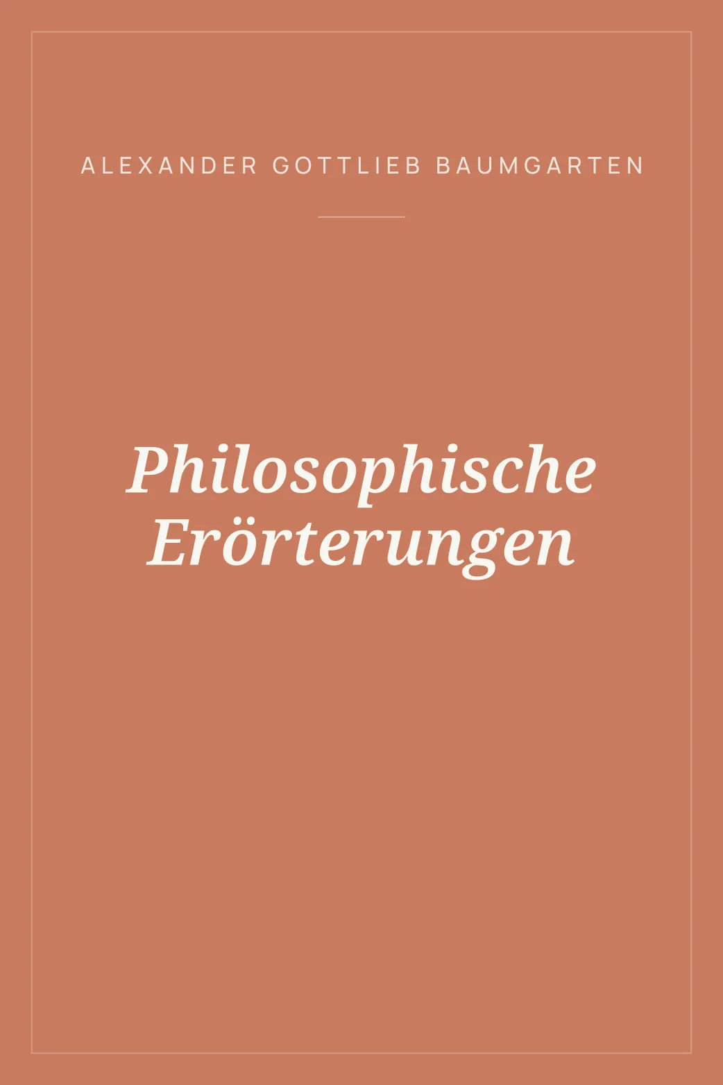 Portada de Philosophische Erörterungen