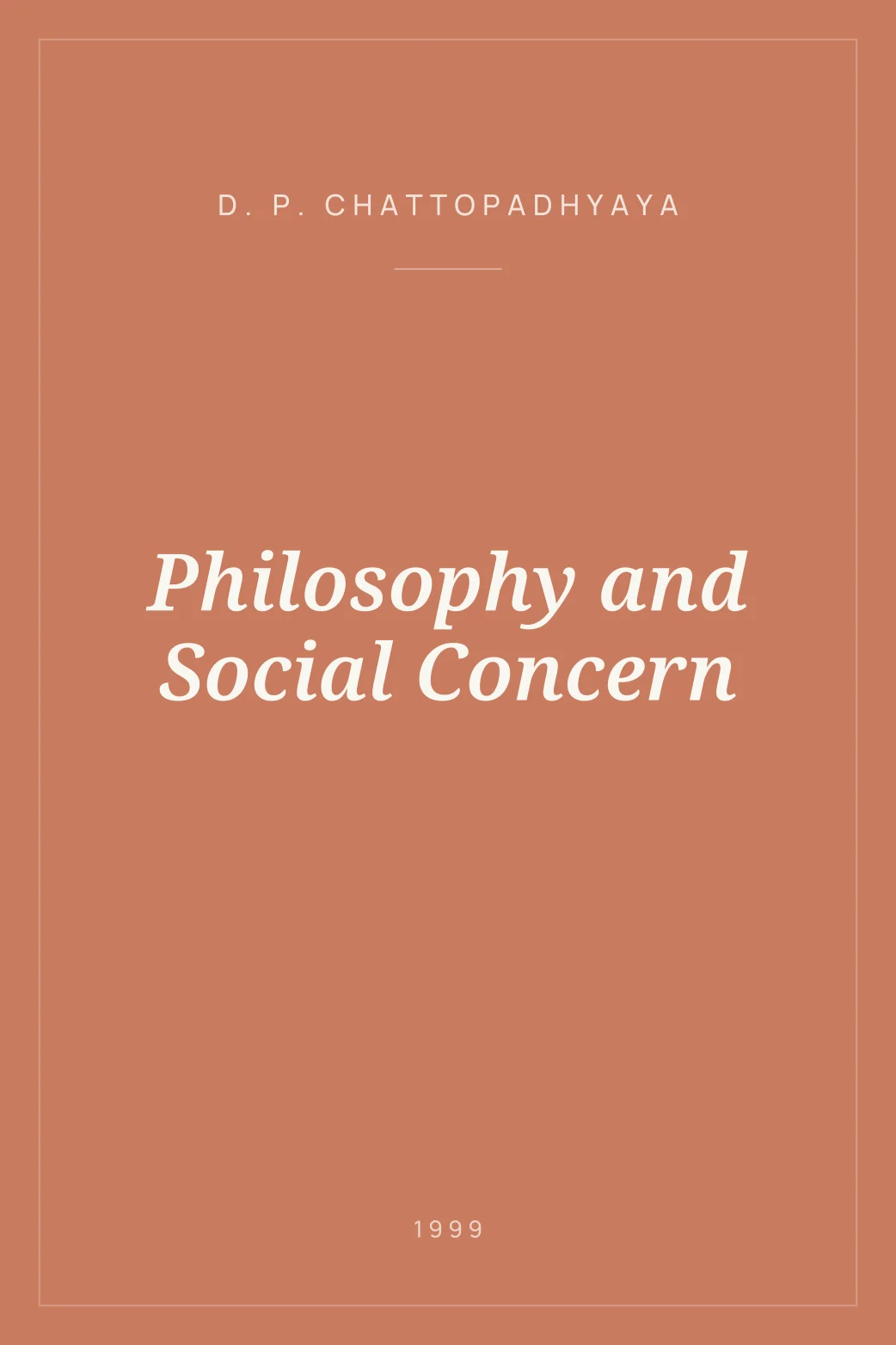 Portada de Philosophy and Social Concern