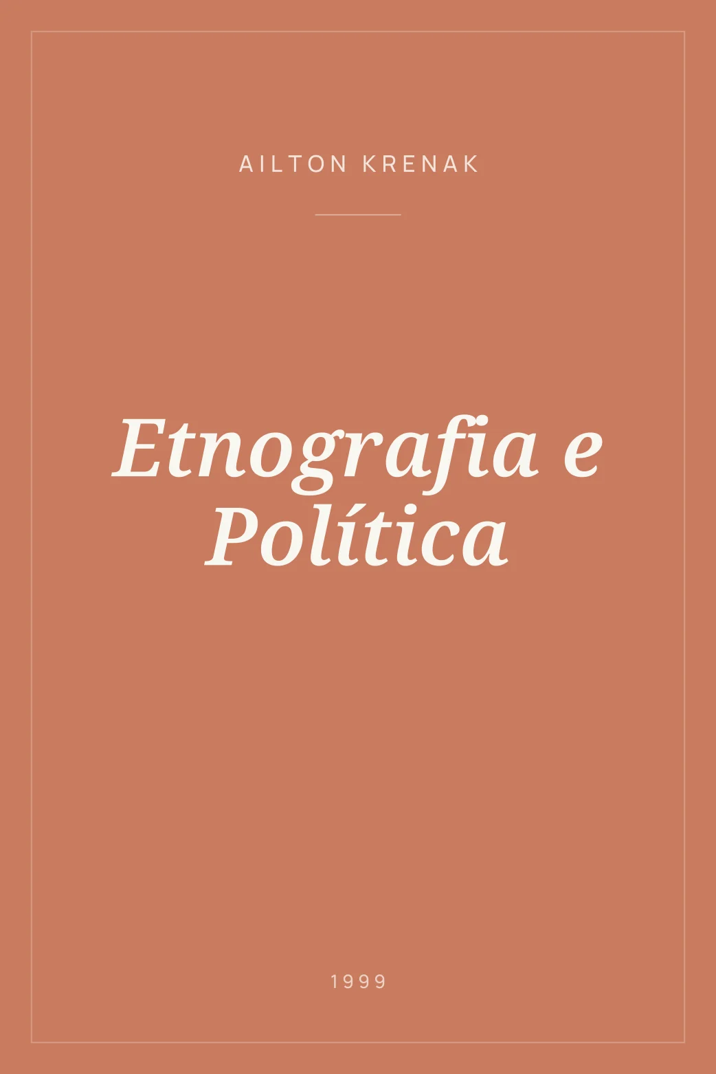 Portada de Etnografia e Política