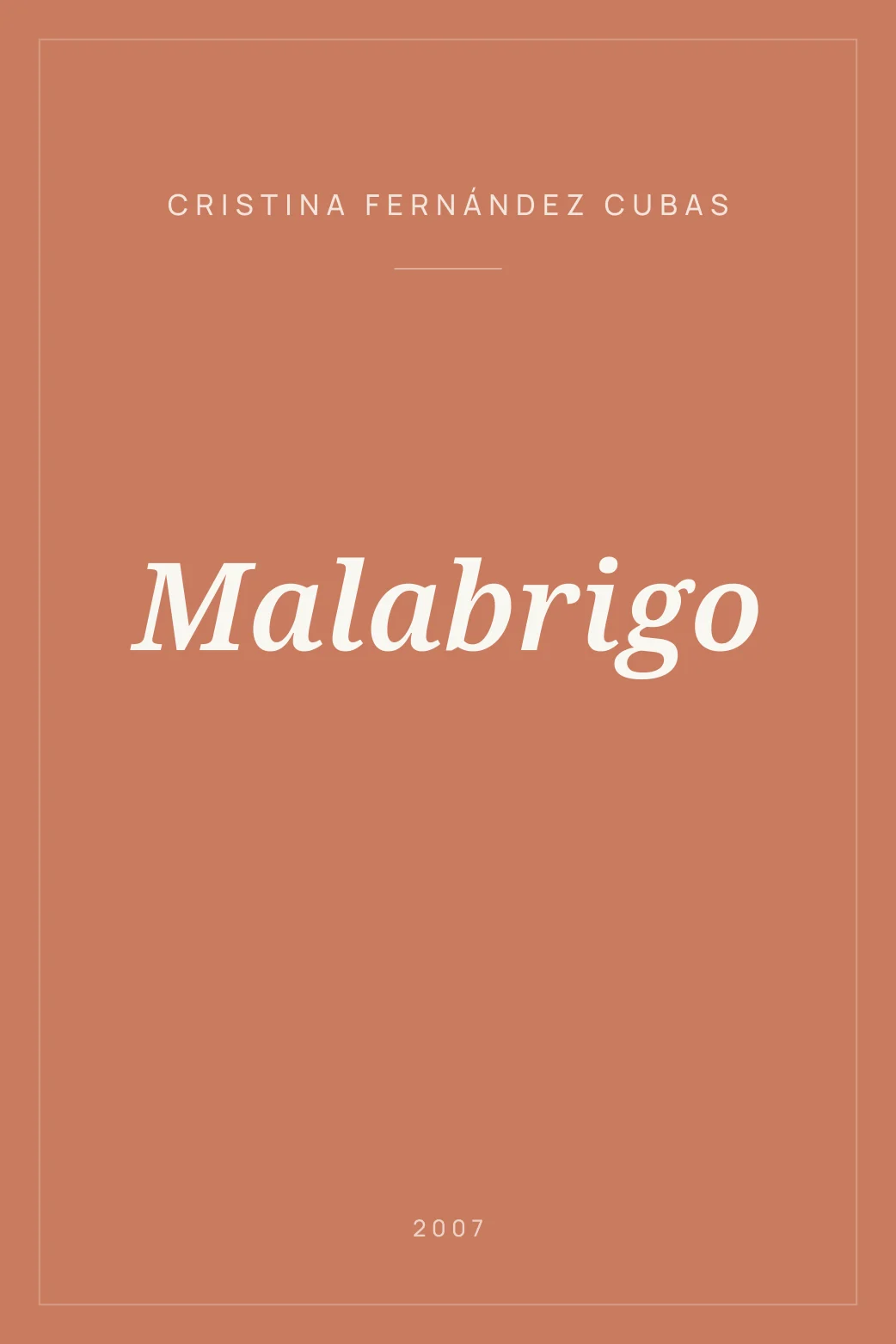 Portada de Malabrigo