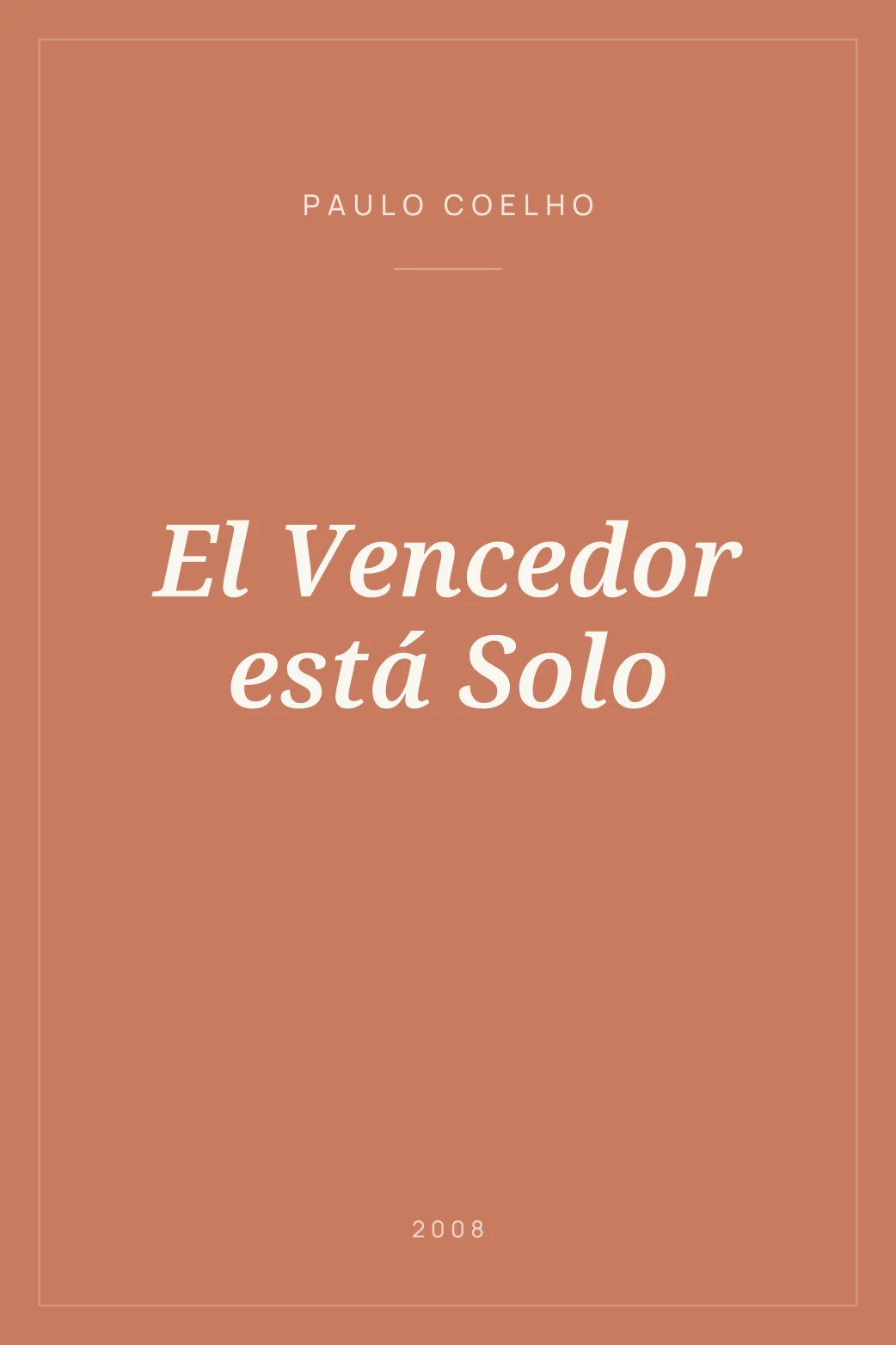 Portada de El Vencedor está Solo