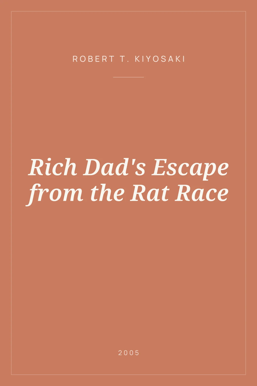 Portada de Rich Dad's Escape from the Rat Race