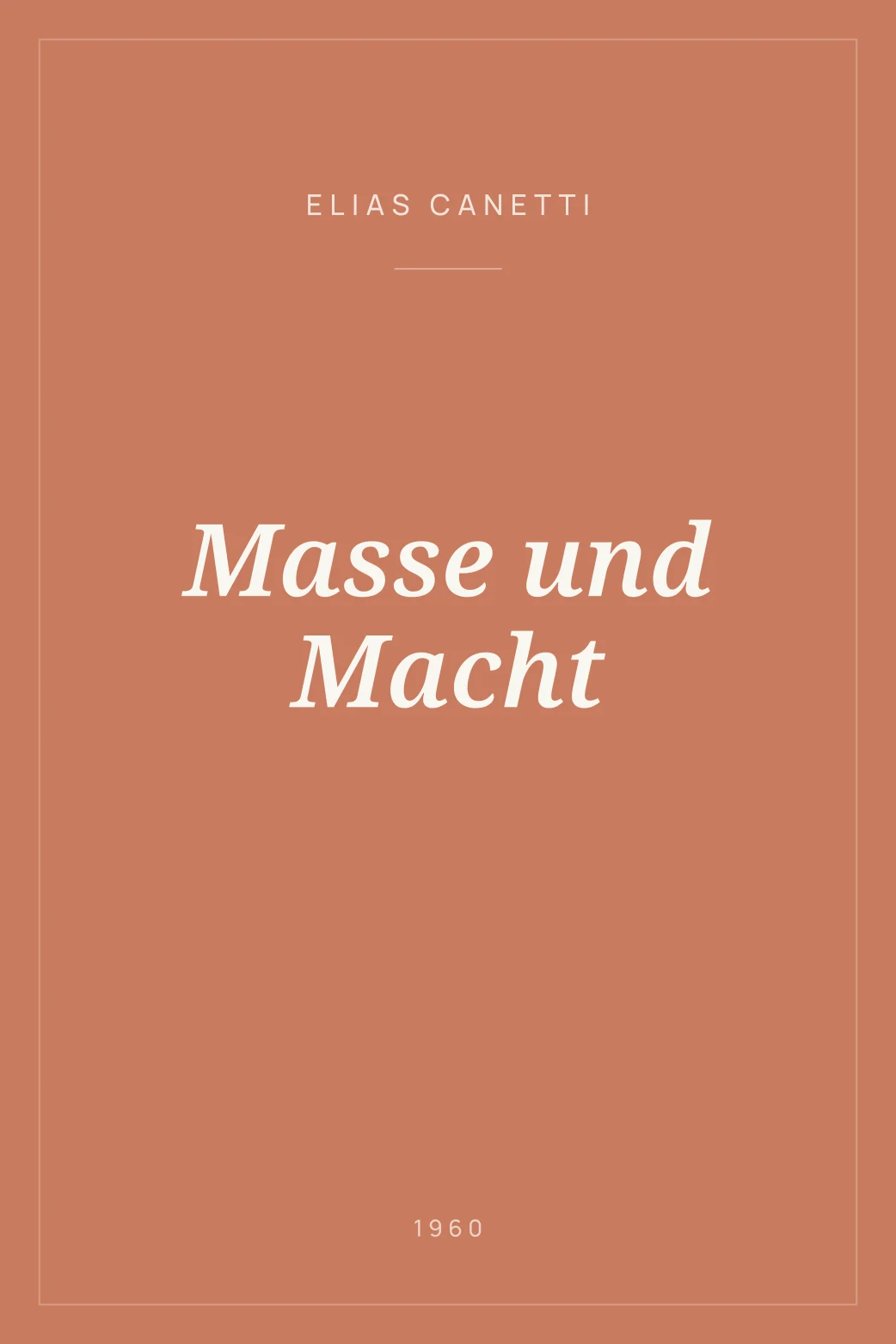 Portada de Masse und Macht