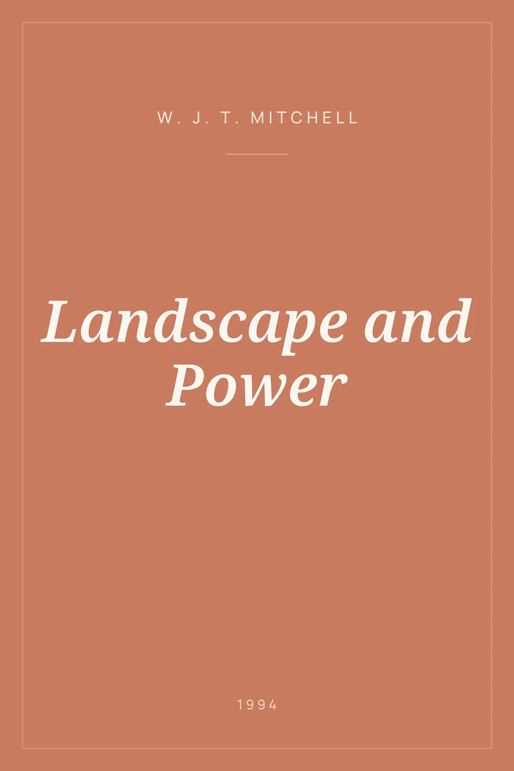 Portada de Landscape and Power
