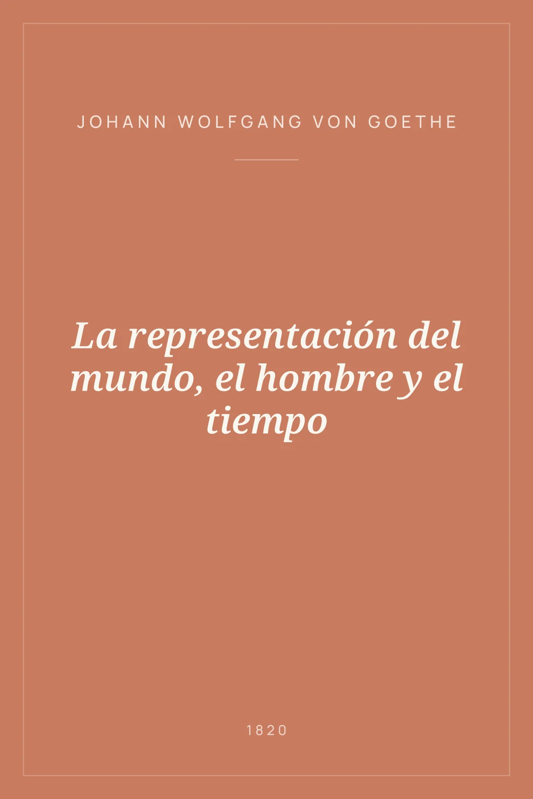 Portada de La representación del mundo, el hombre y el tiempo