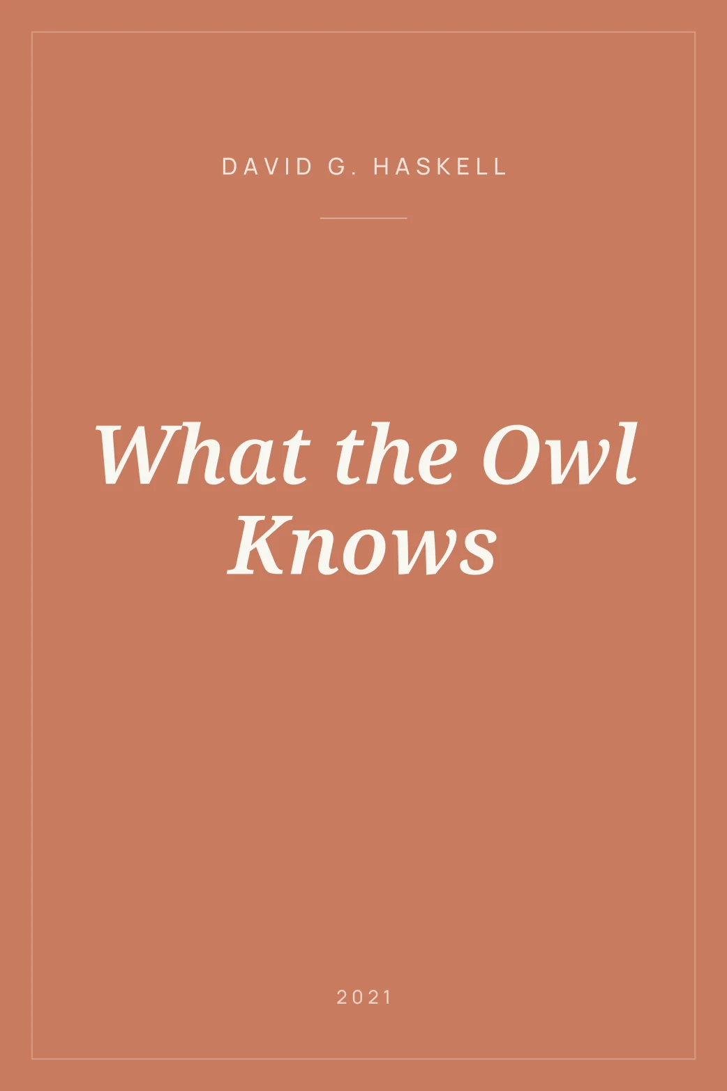 Portada de What the Owl Knows