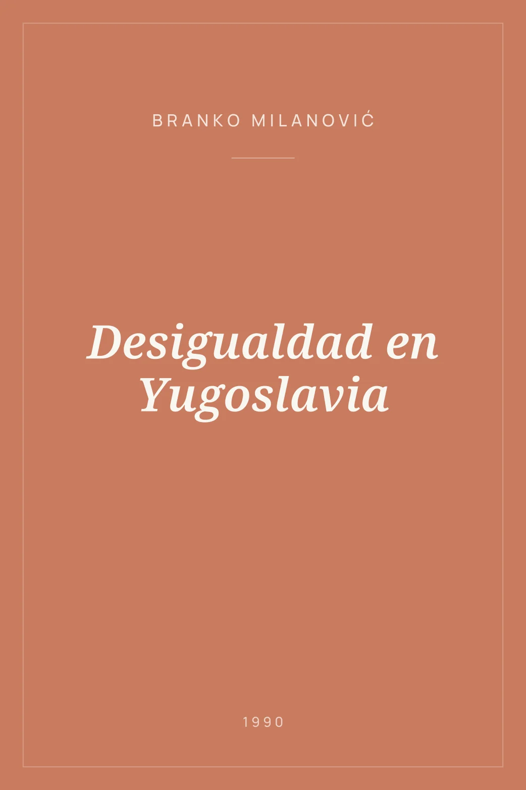 Portada de Desigualdad en Yugoslavia