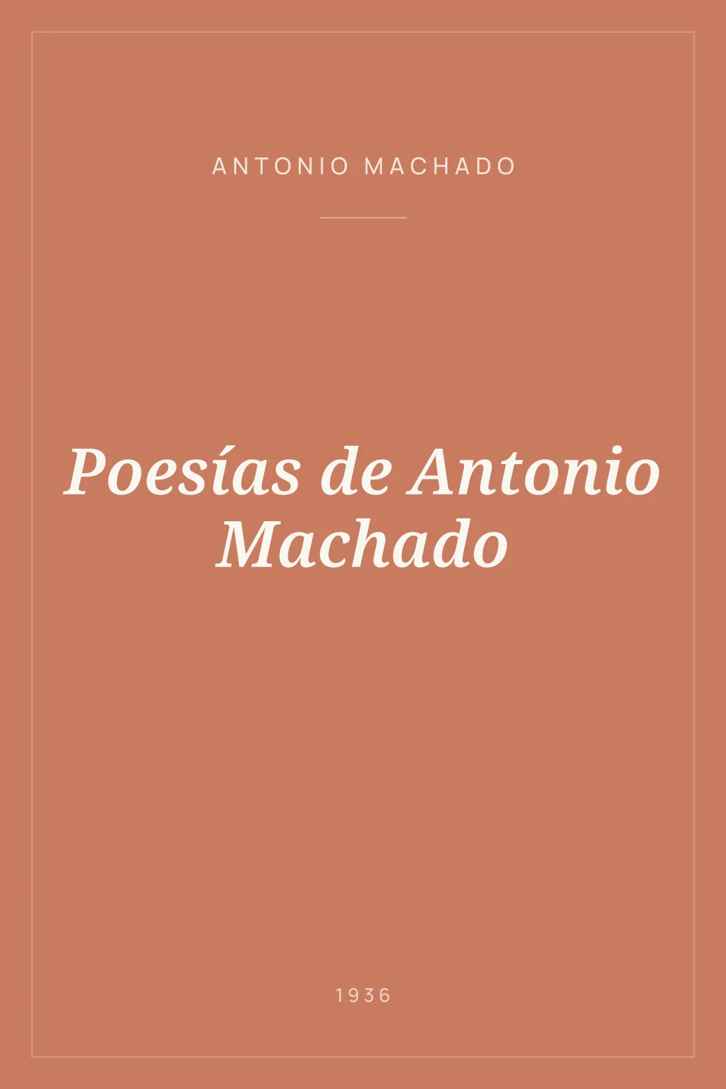 Portada de Poesías de Antonio Machado
