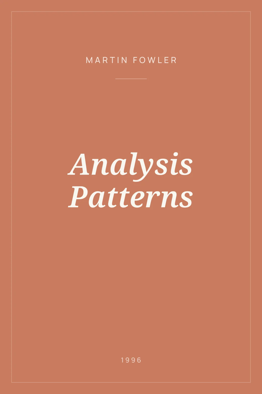 Portada de Analysis Patterns