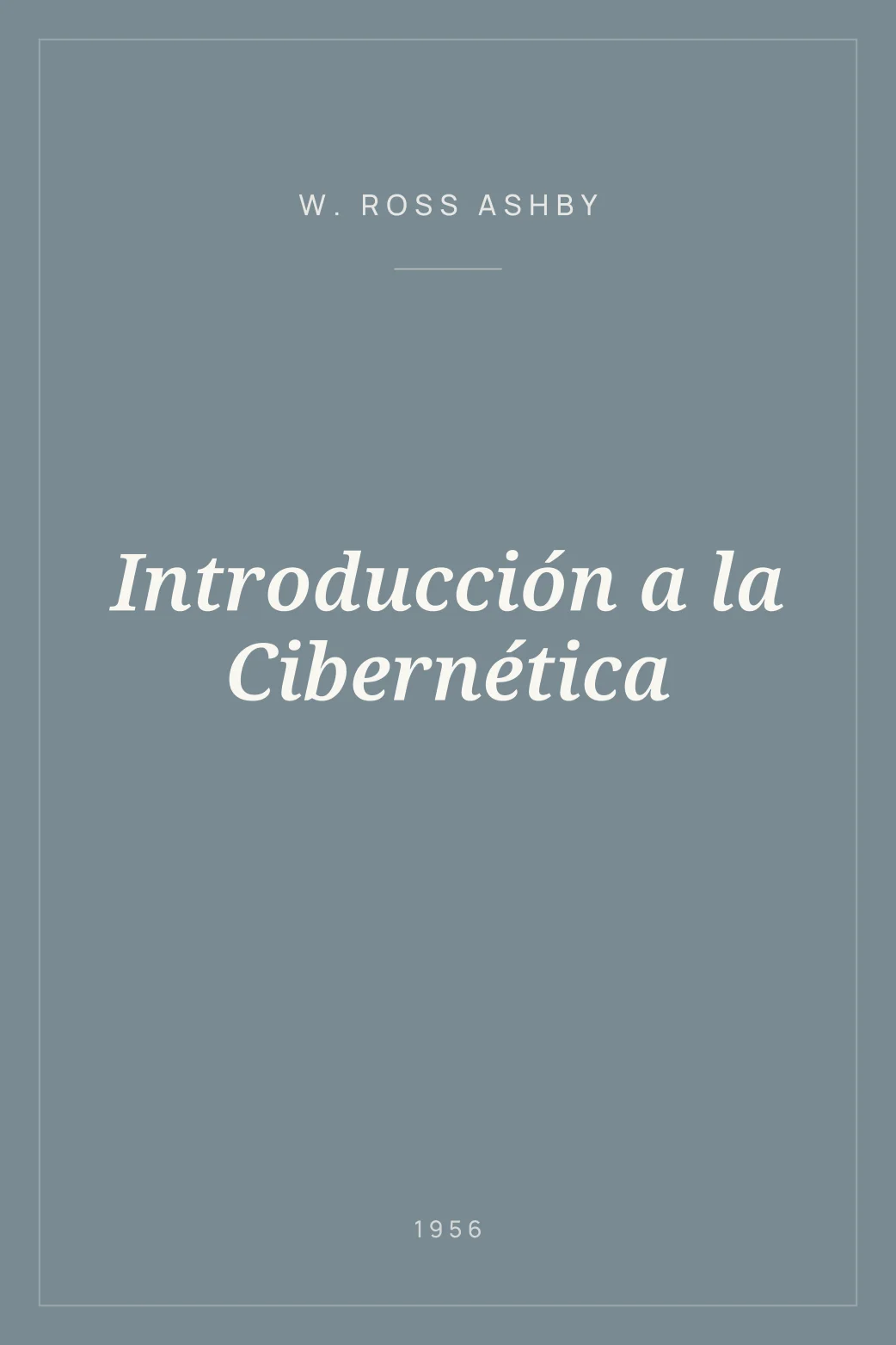 Portada de Introducción a la Cibernética
