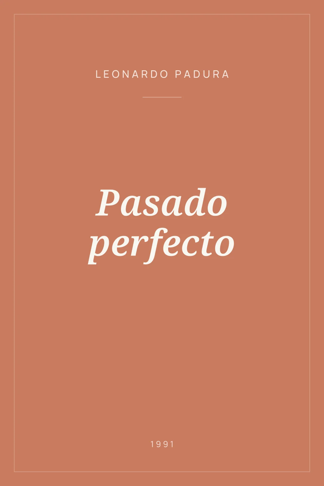 Portada de Pasado perfecto