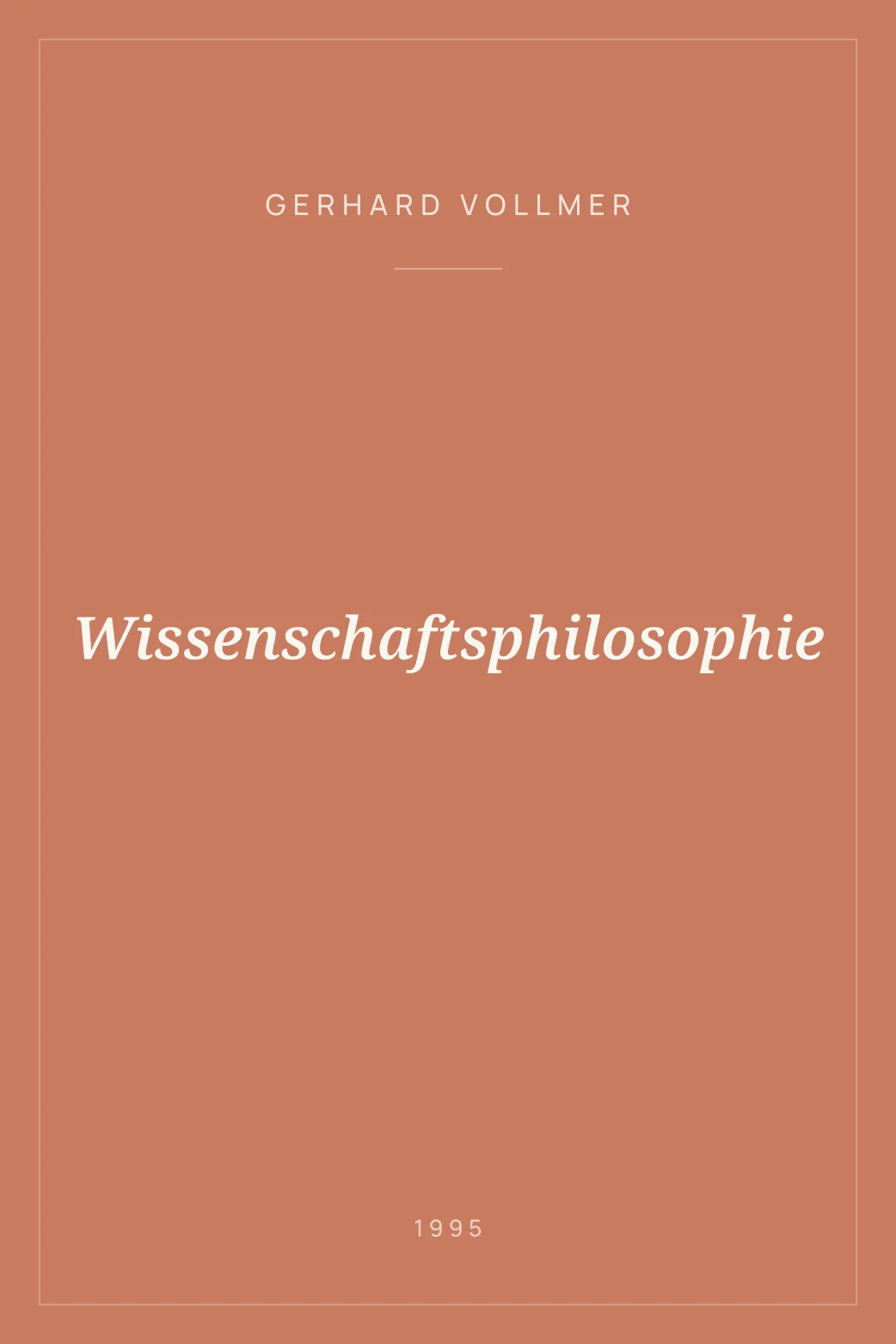 Portada de Wissenschaftsphilosophie